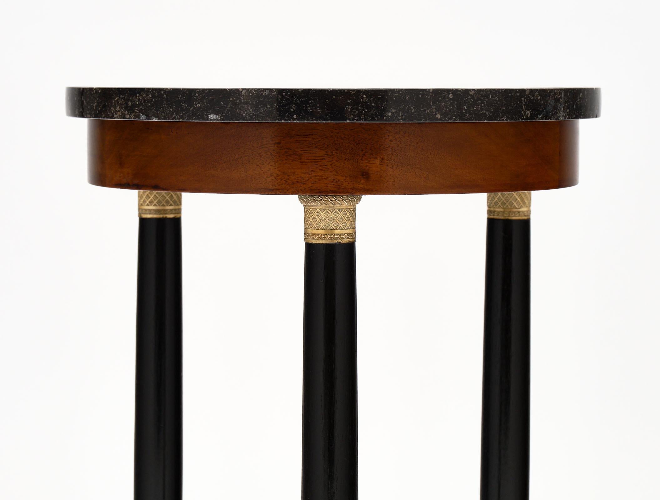 Ebonized Empire Style Antique Side Table