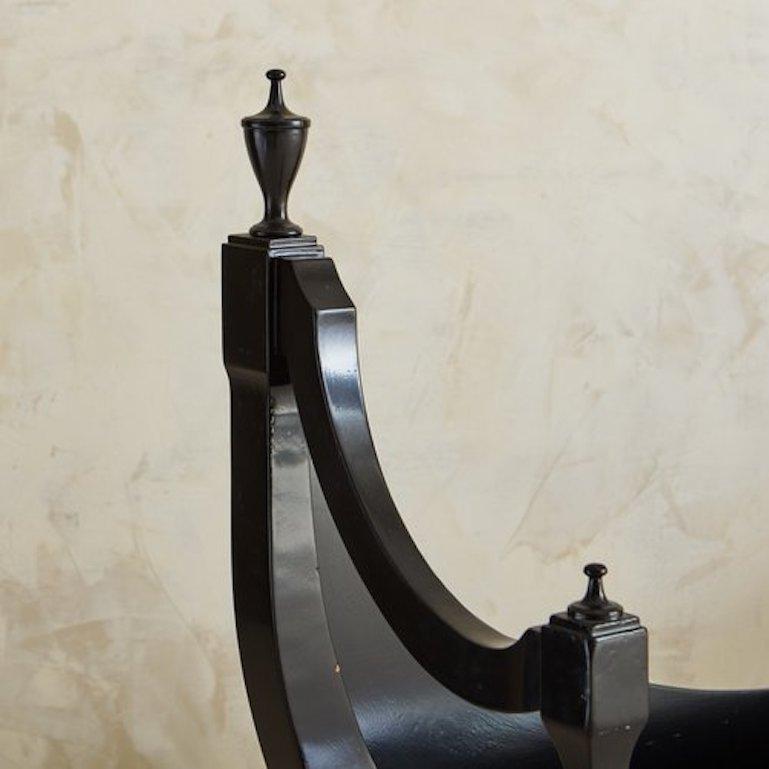 Empire Style Arched Bench with Finials, 1960s 1