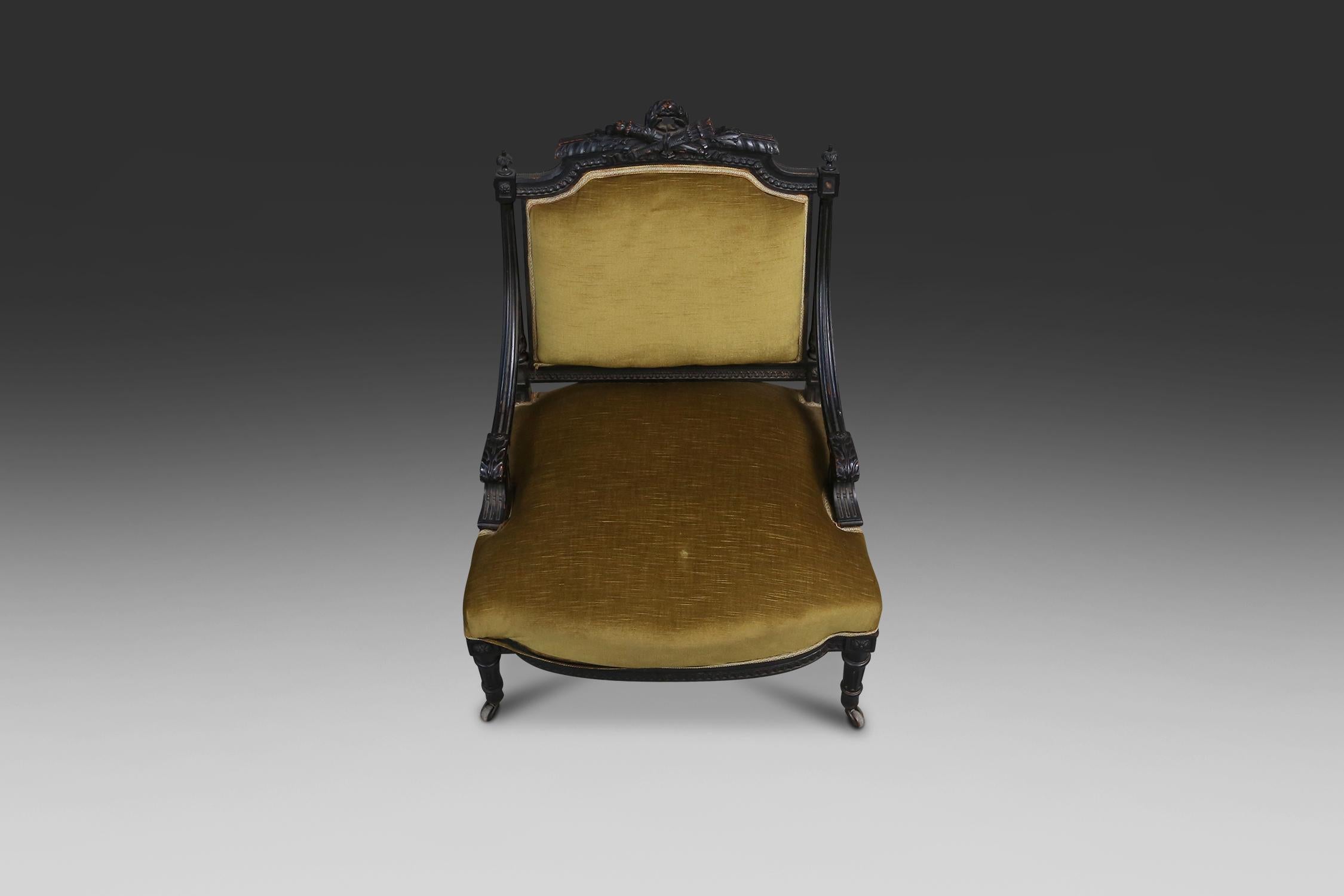 Empire Style Armchair, 1850 For Sale 5