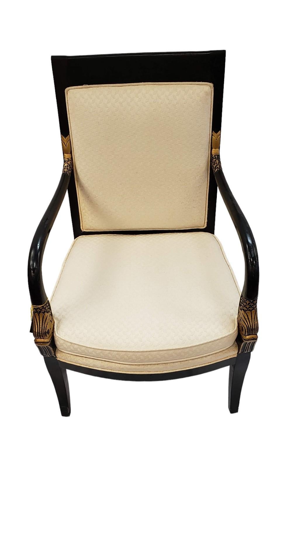 Sillón Estilo Imperio Dorado en venta