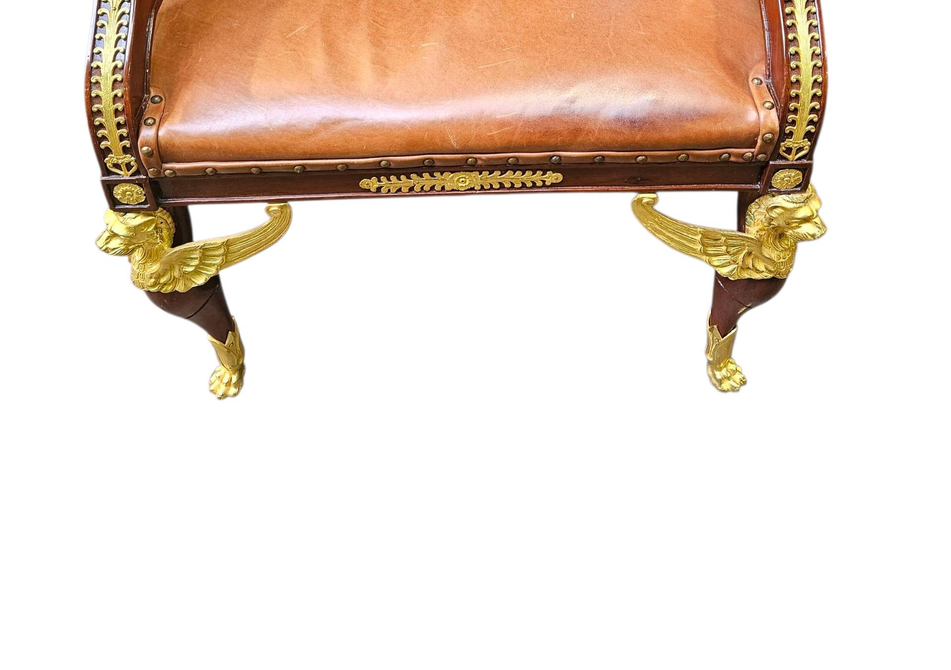 Sillón estilo Imperio de 1920 Francés en venta