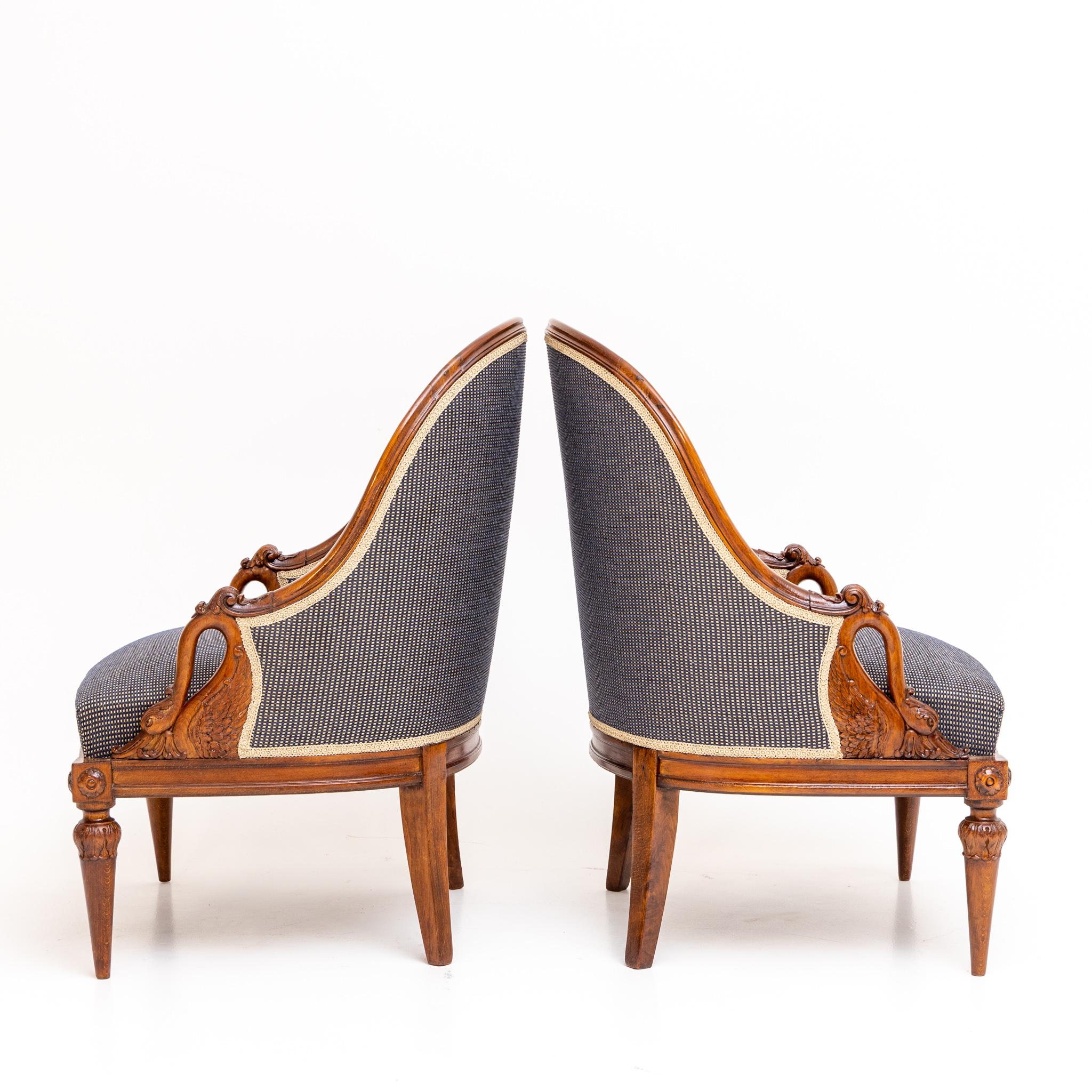 Empire style Bergere Chairs, 2nd Half 19th Century In Good Condition In Greding, DE