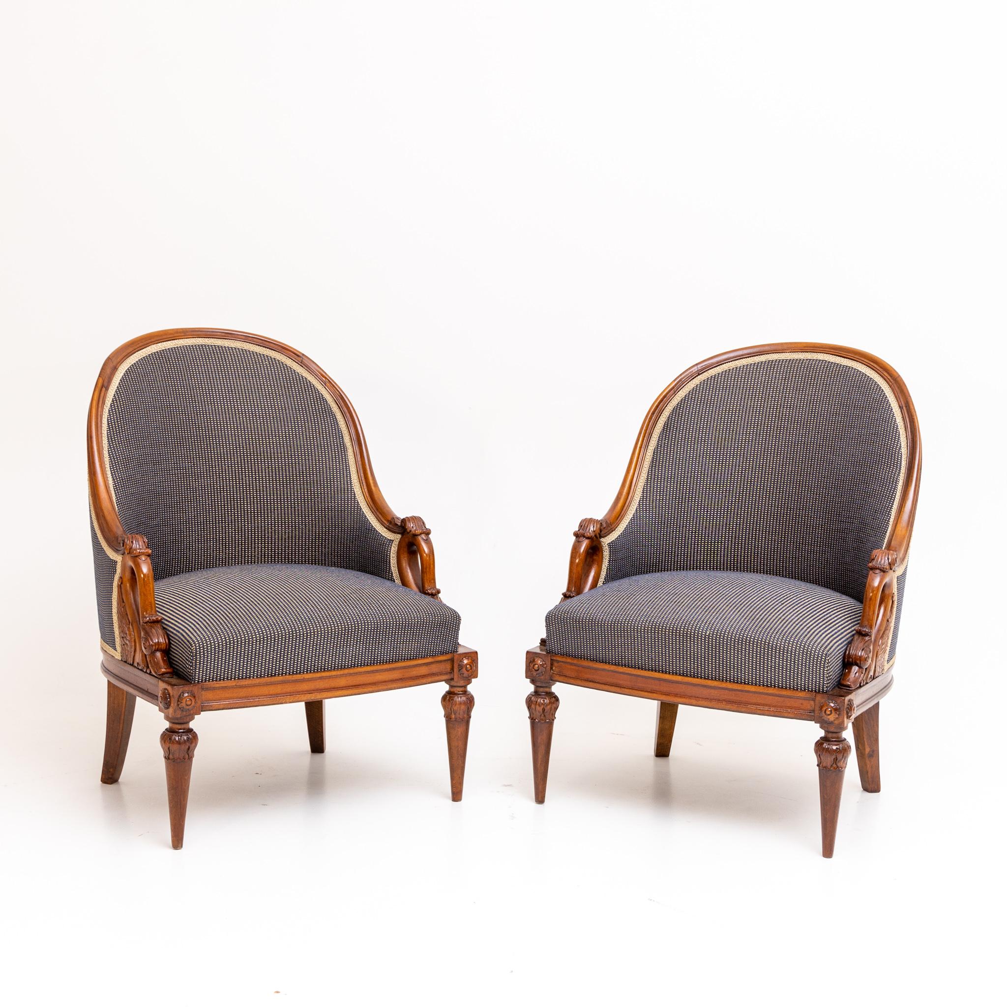 Other Empire style Bergere Chairs, 2nd Half 19th Century