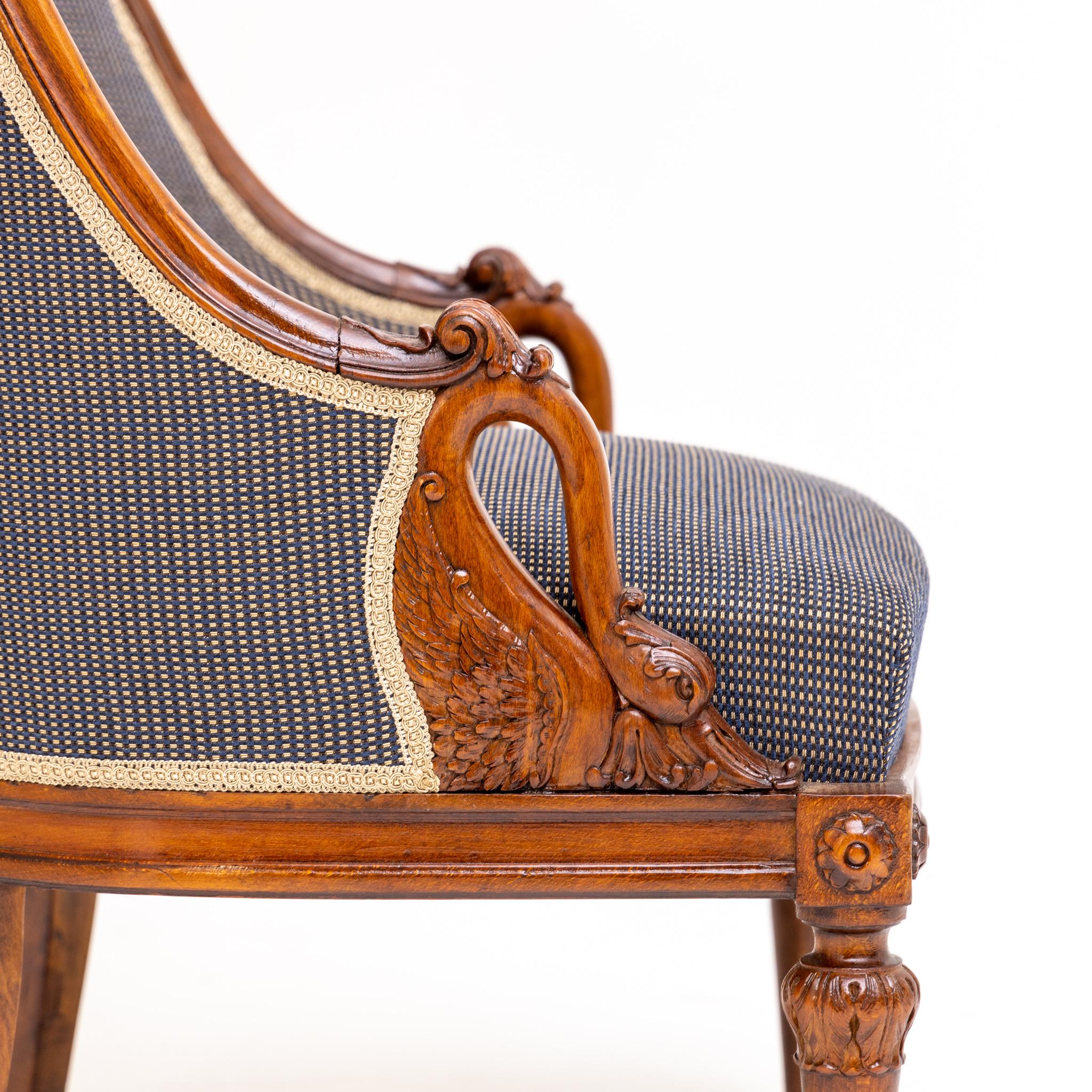 Empire style Bergere Chairs, 2nd Half 19th Century 5
