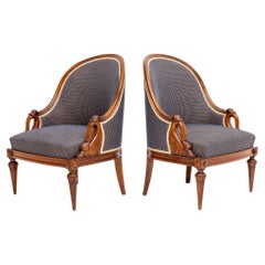 Empire style Bergere Chairs, 2nd Half 19th Century