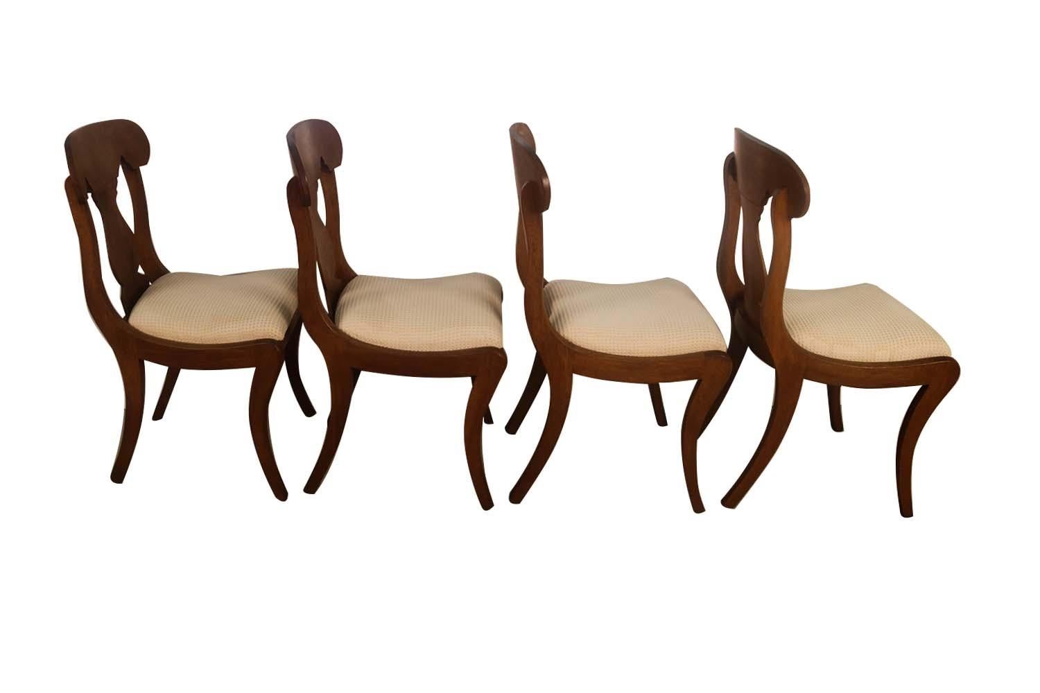 Mid-Century Modern Empire Style Biggs Dining Chairs