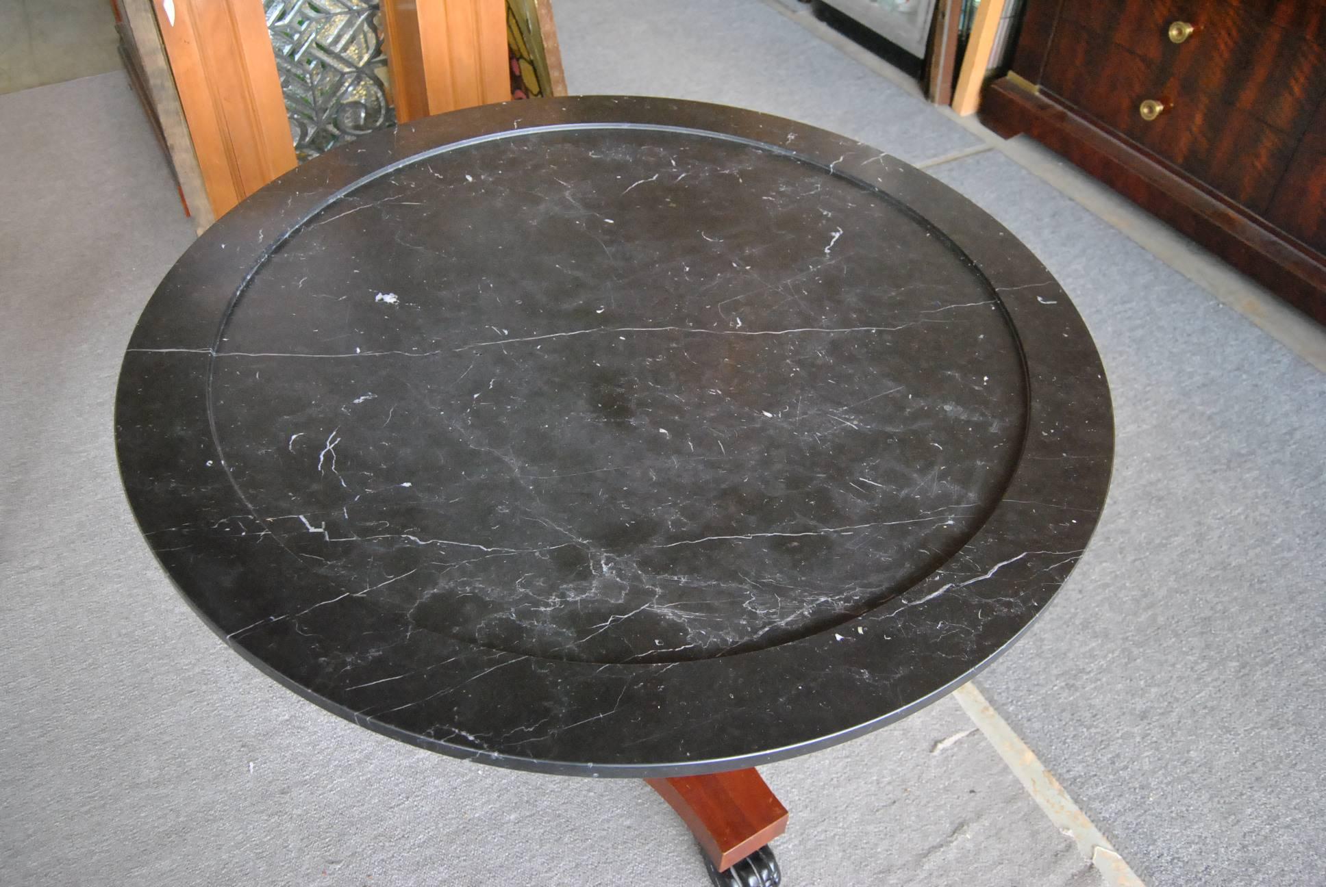 Empire Style Black Marble Centre Table by Ralph Lauren In Excellent Condition In Toledo, OH