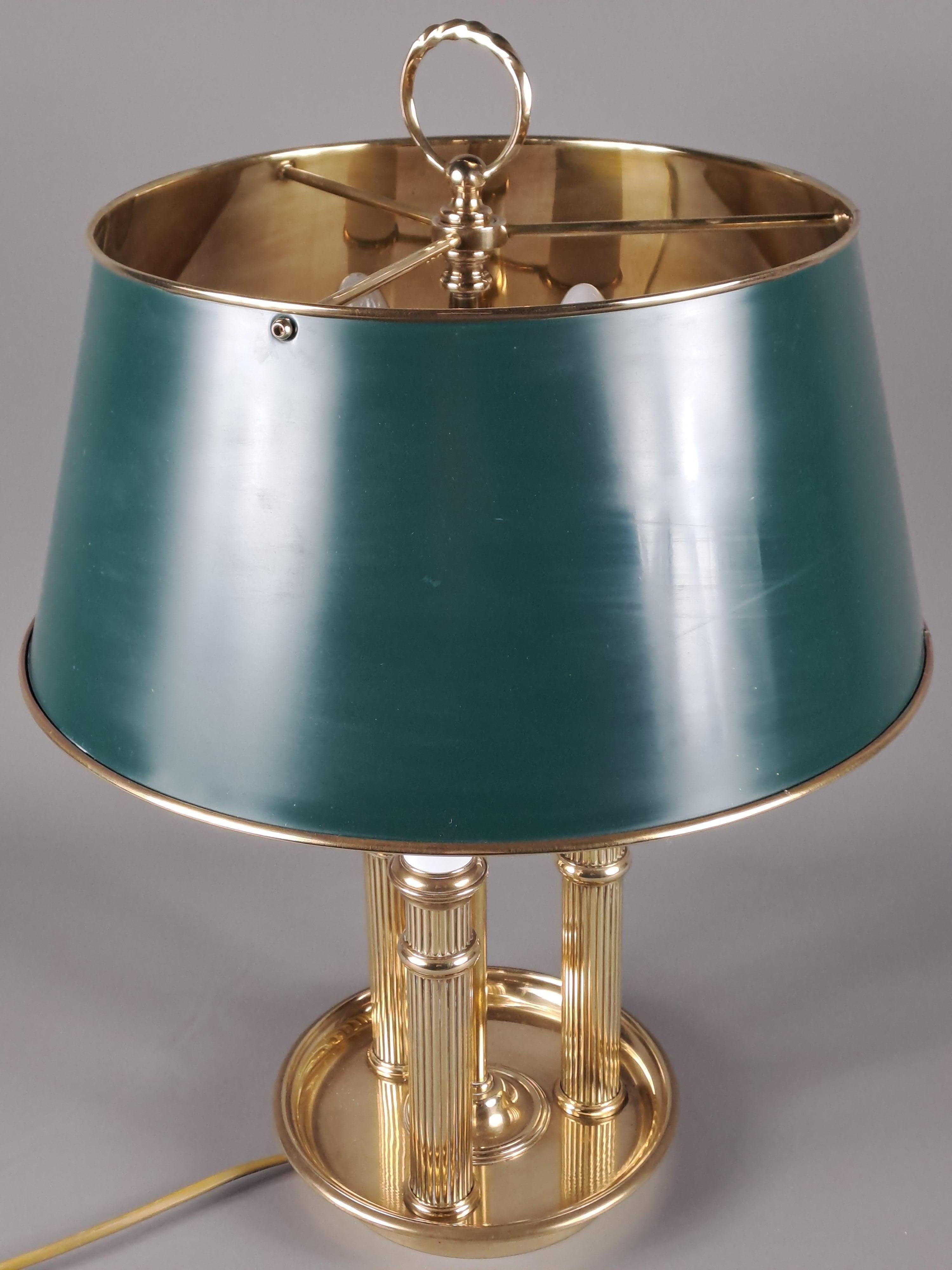 Bouillotte-Lampe im Empire-Stil aus vergoldeter Bronze im Angebot 4