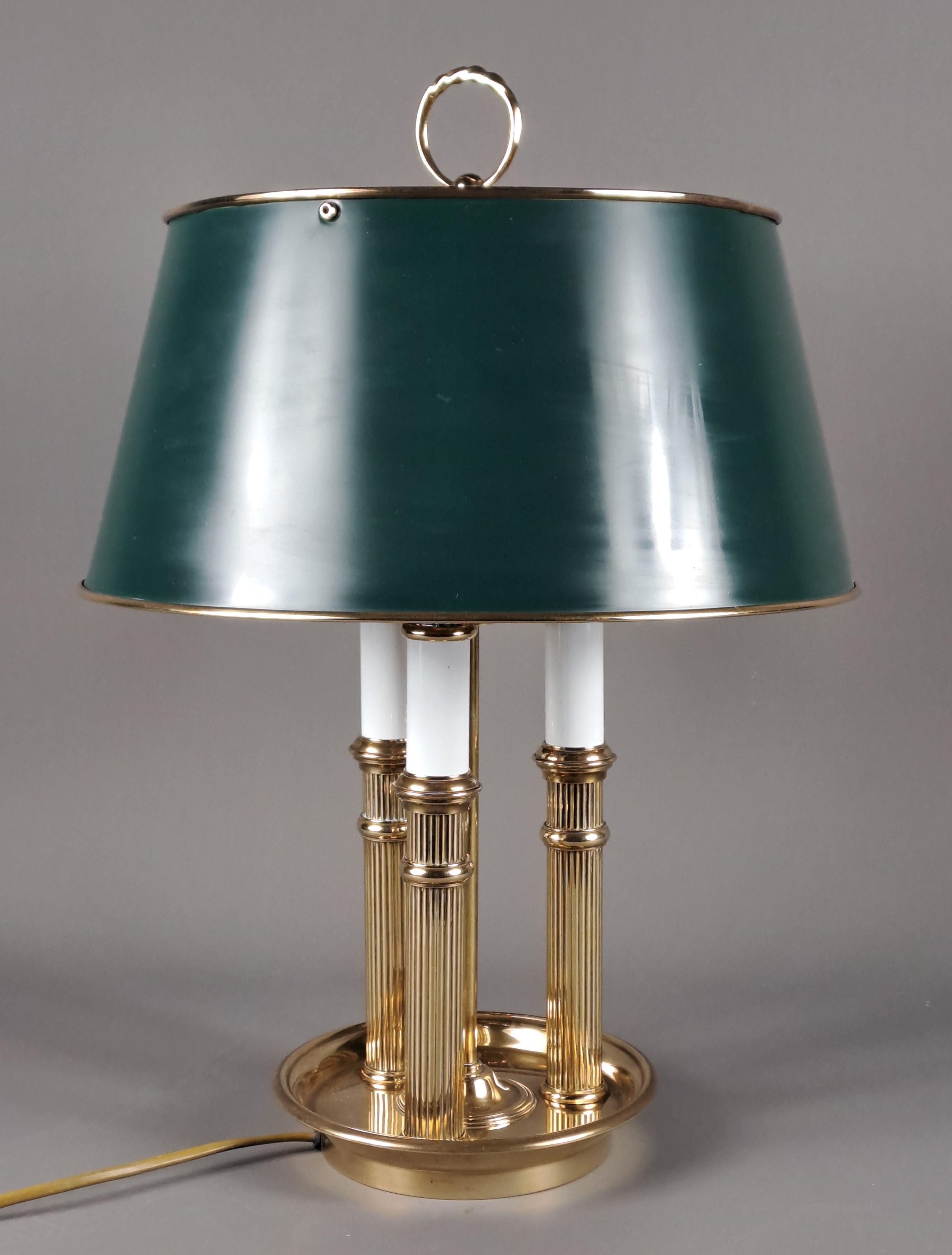 Bouillotte-Lampe im Empire-Stil aus vergoldeter Bronze im Angebot 5