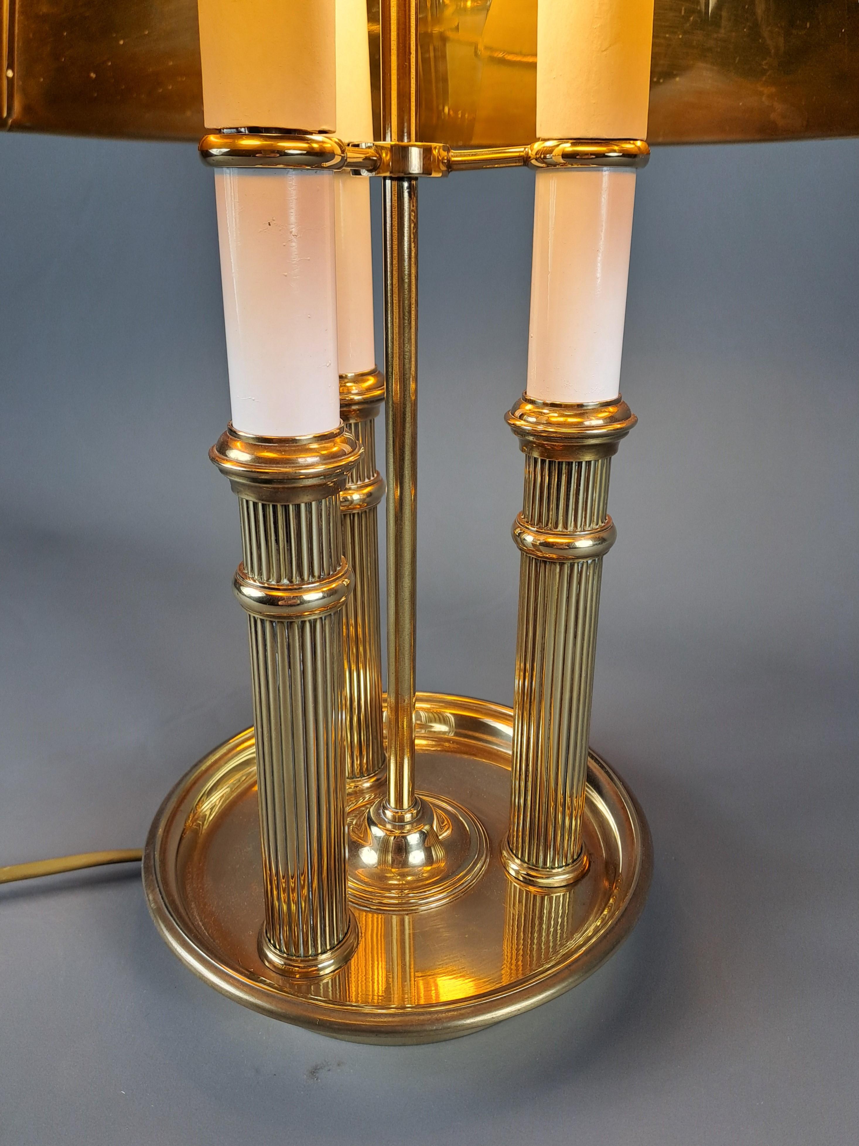 Bouillotte-Lampe im Empire-Stil aus vergoldeter Bronze im Angebot 2