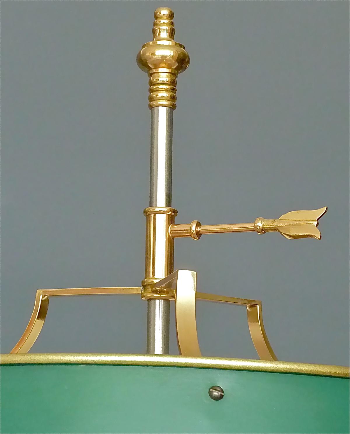 Bouillotte-Tischlampe Maison Jansen Charles, vergoldetes Messing, Empire-Stil, 1970er Jahre (Französisch)