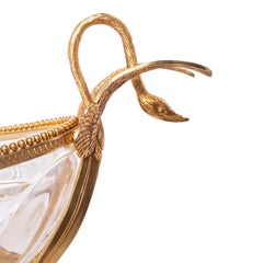 Empire Style Bronze and Crystal Centerpiece