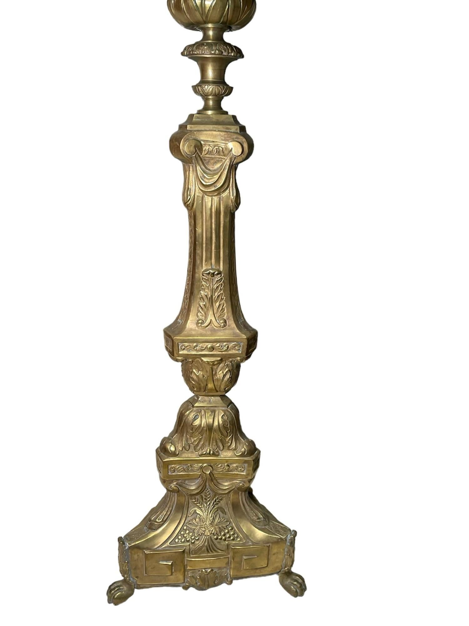 Unknown Empire Style Bronze Candle Holder/Candlestick For Sale