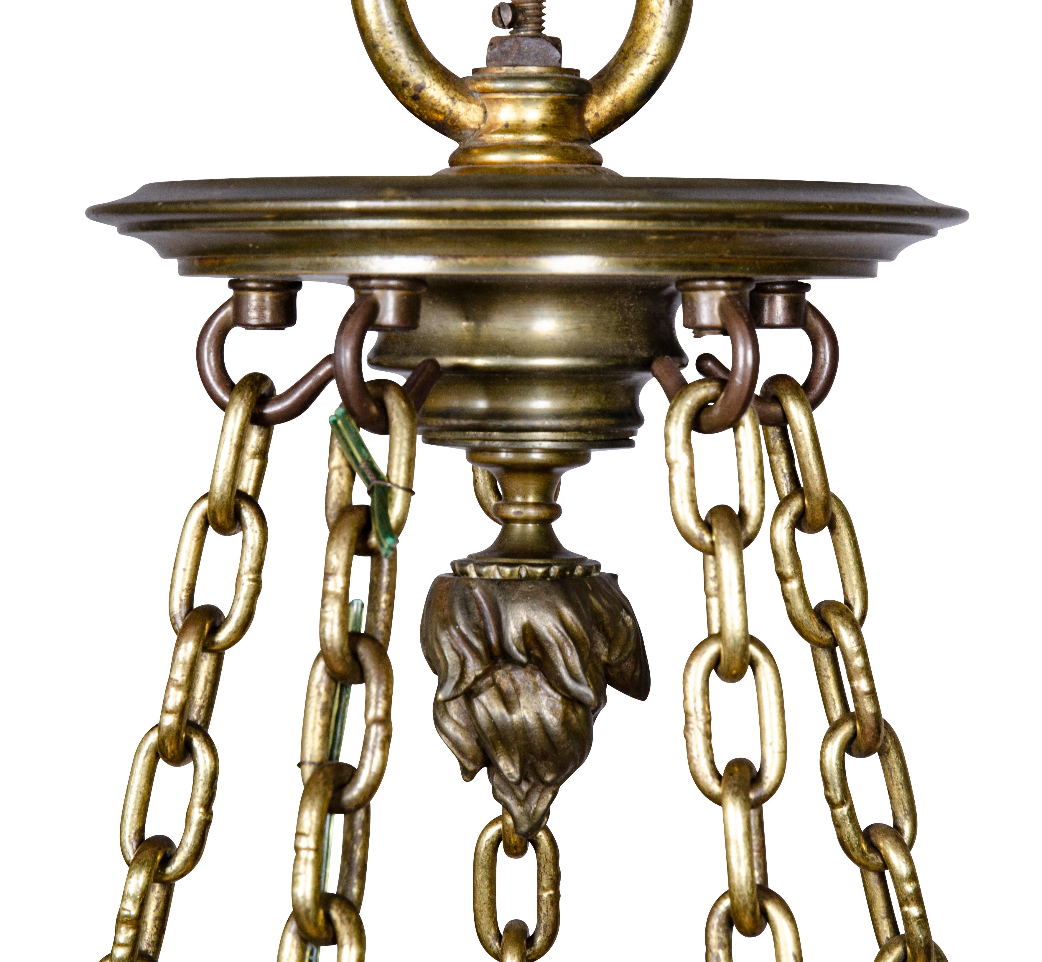 Lampadario in bronzo stile impero in vendita 4
