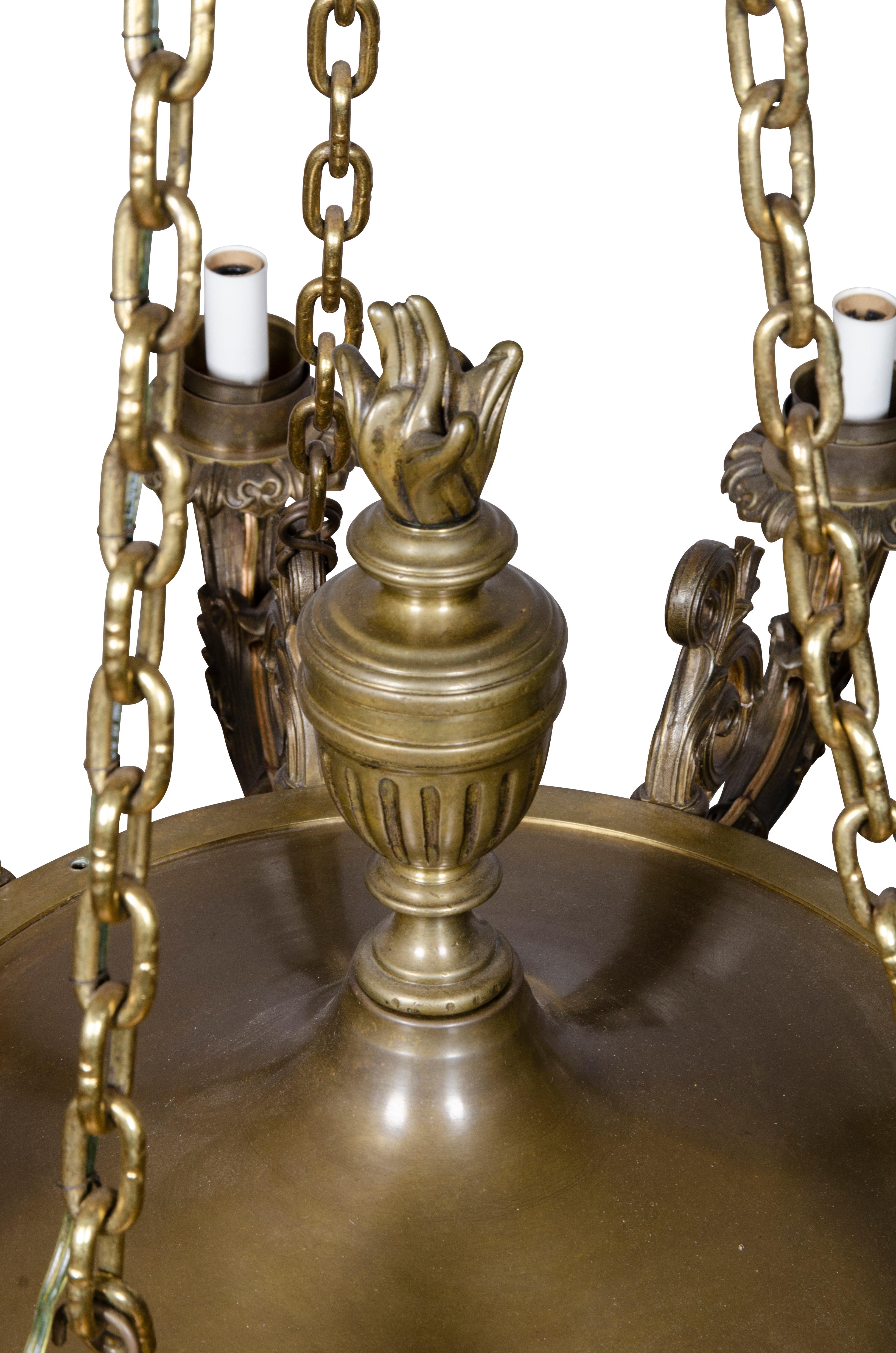 Lampadario in bronzo stile impero in vendita 5