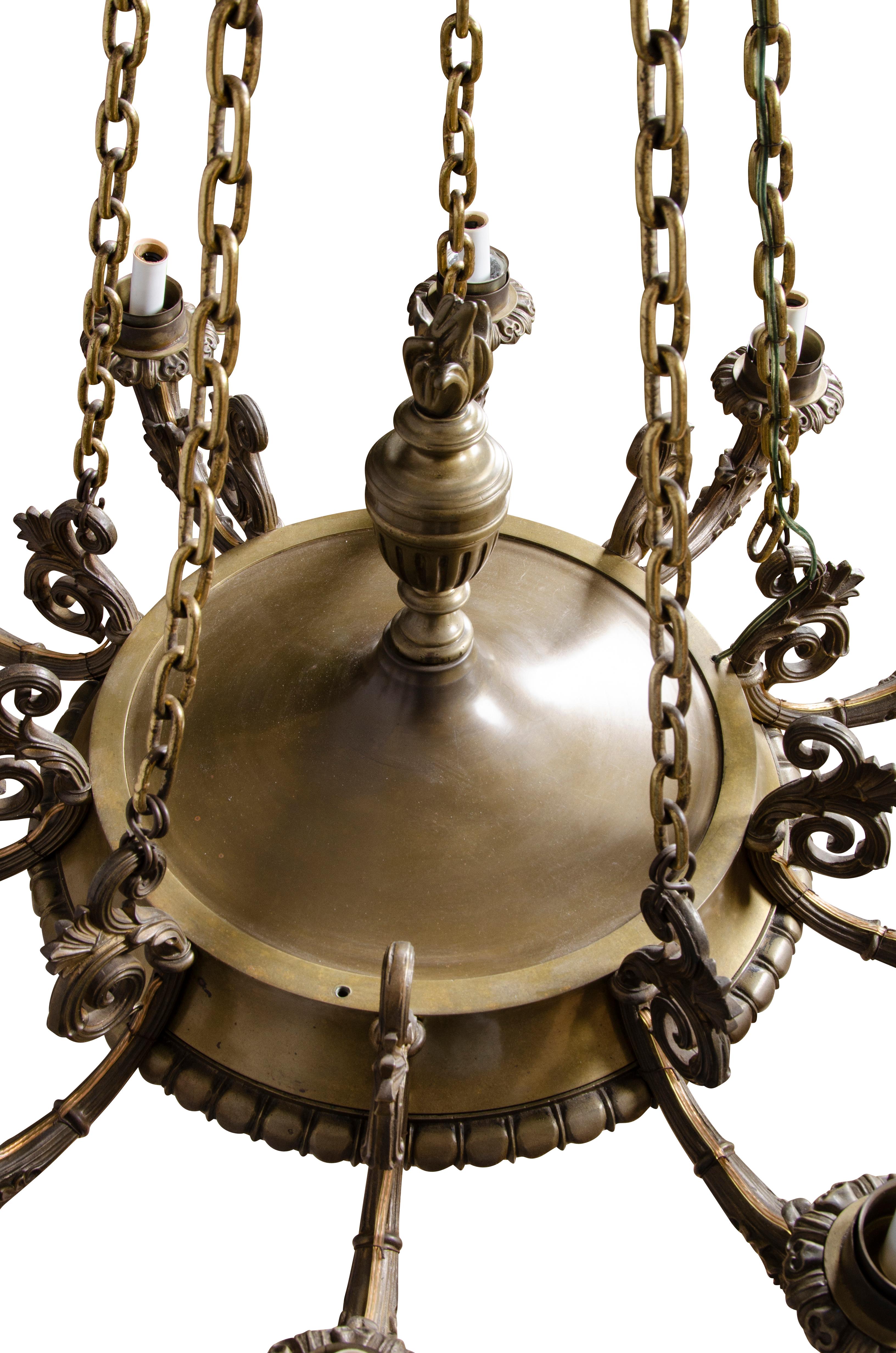 Lampadario in bronzo stile impero in vendita 9