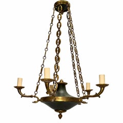 Lampadario in bronzo in stile Impero