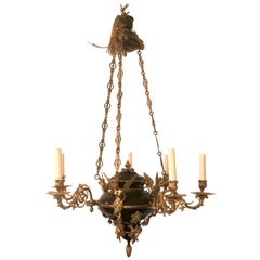 Empire Style Bronze Chandelier