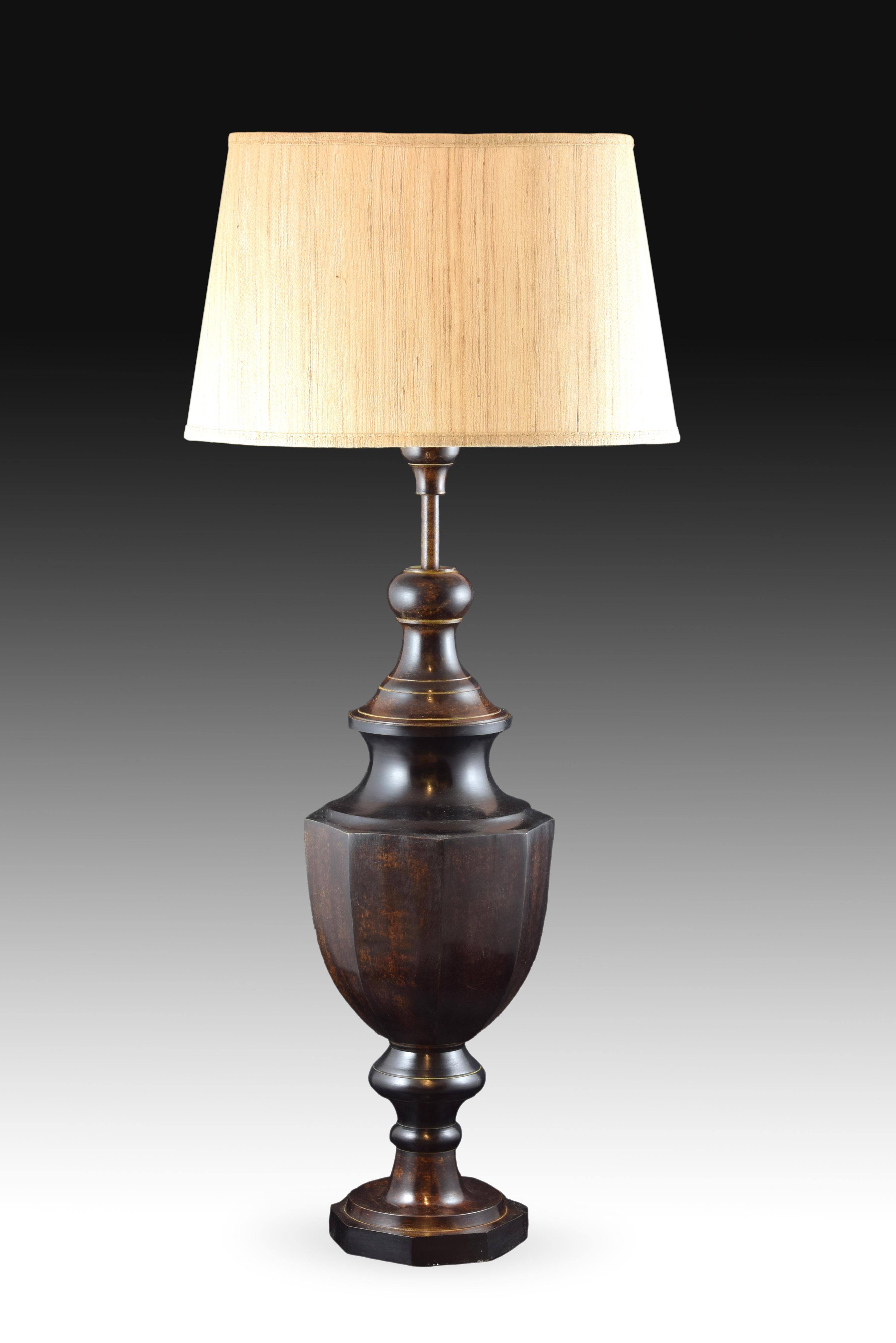 20th Century Empire Style Bronze Lamp. For Sale