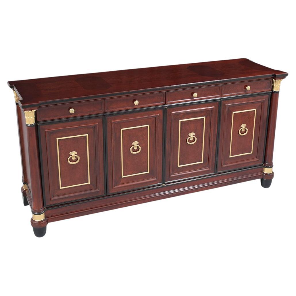 French Empire Style MarbleTop Mahogany Sideboard/Buffet at 1stDibs