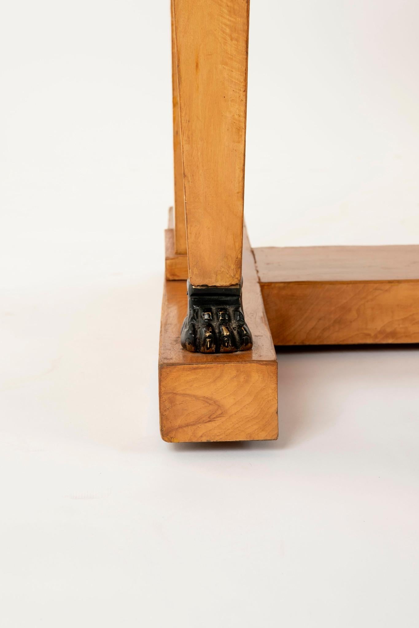 Scrivania in legno di radica in stile impero in vendita 7