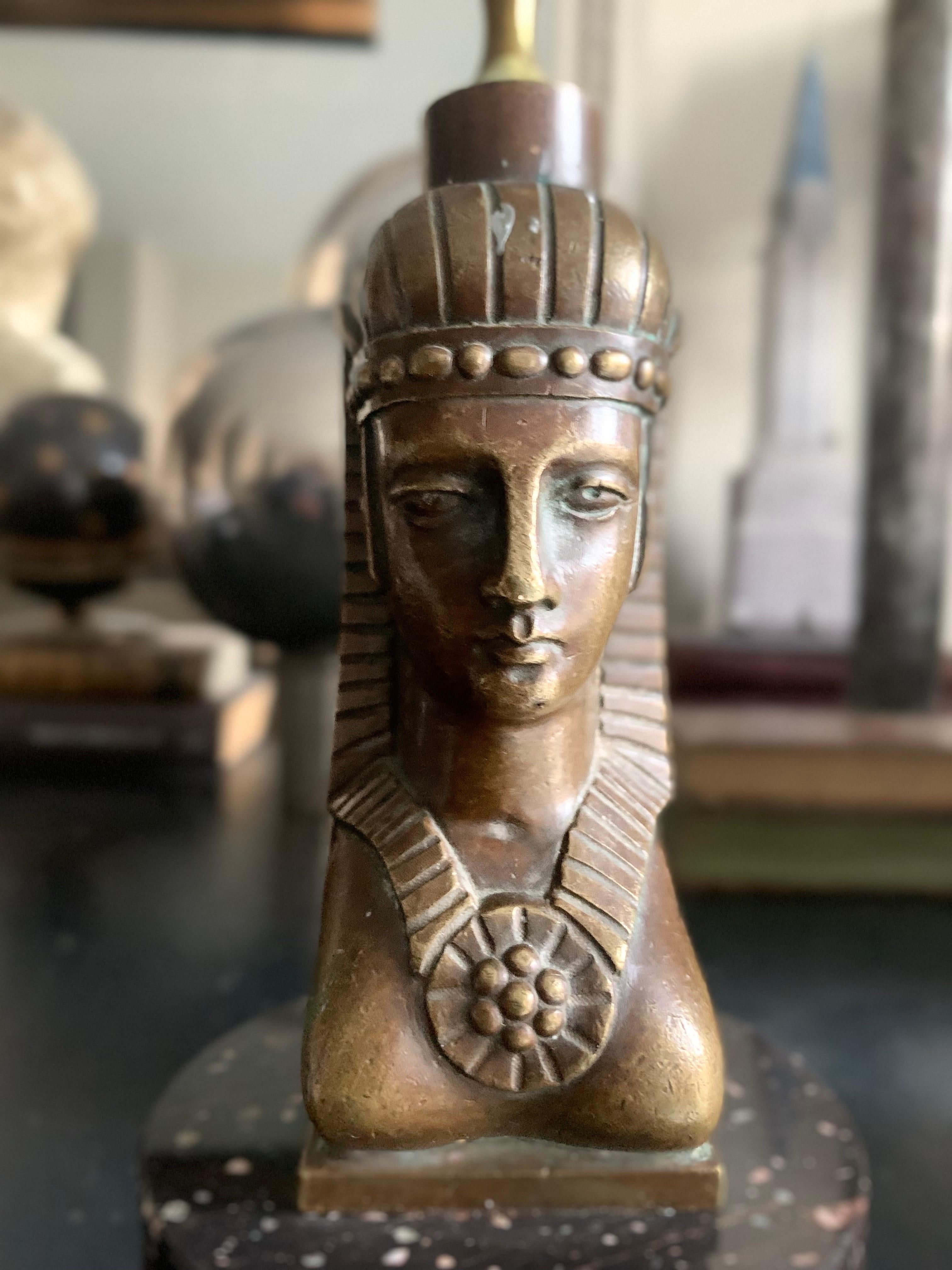 Empire Style Candlestick Bronze and Porphyry Base For Sale 3