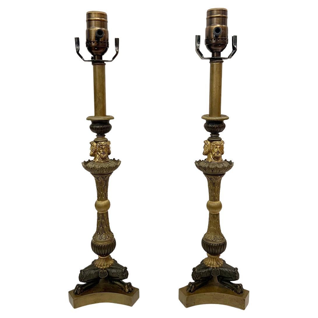 Empire Style Candlestick Lamps