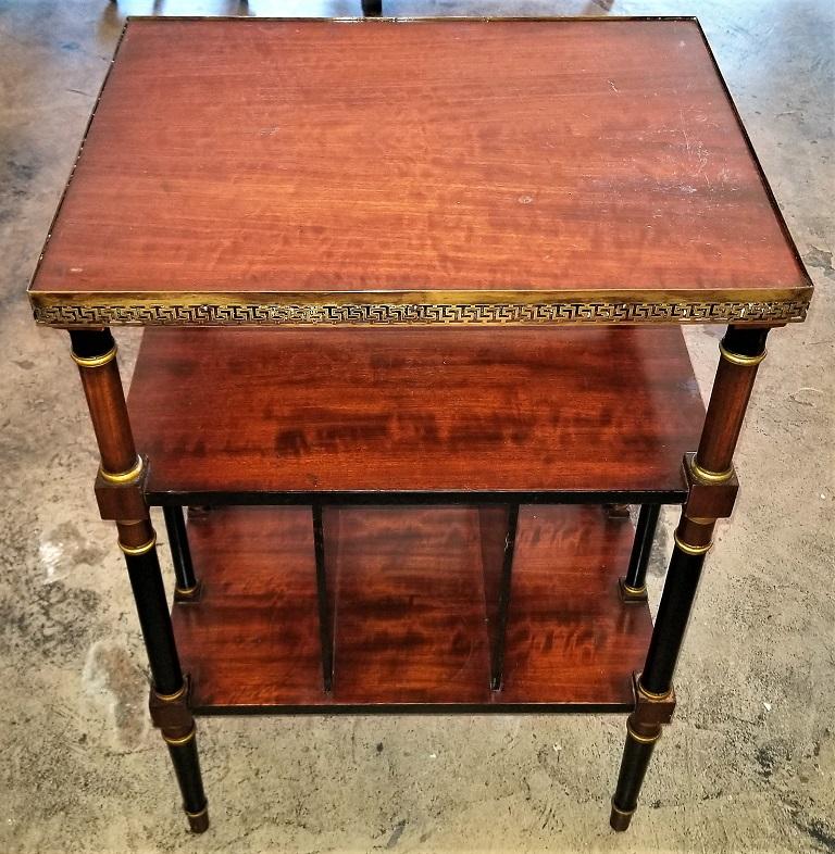 American Empire Style Canterbury Side Table