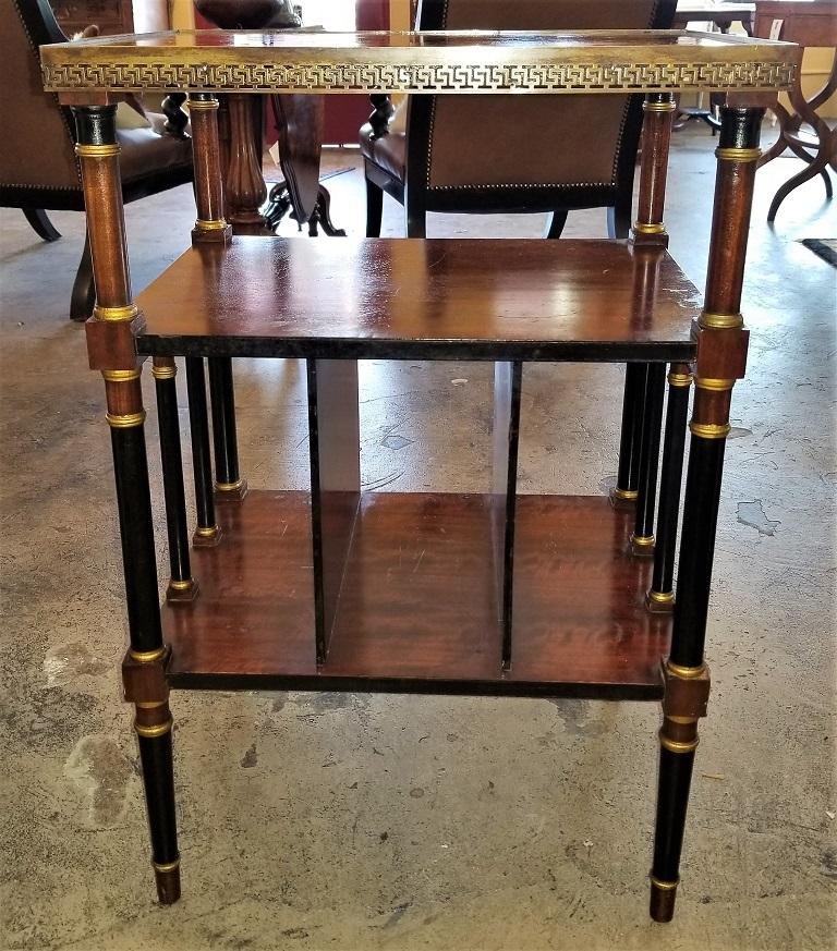 Hand-Crafted Empire Style Canterbury Side Table