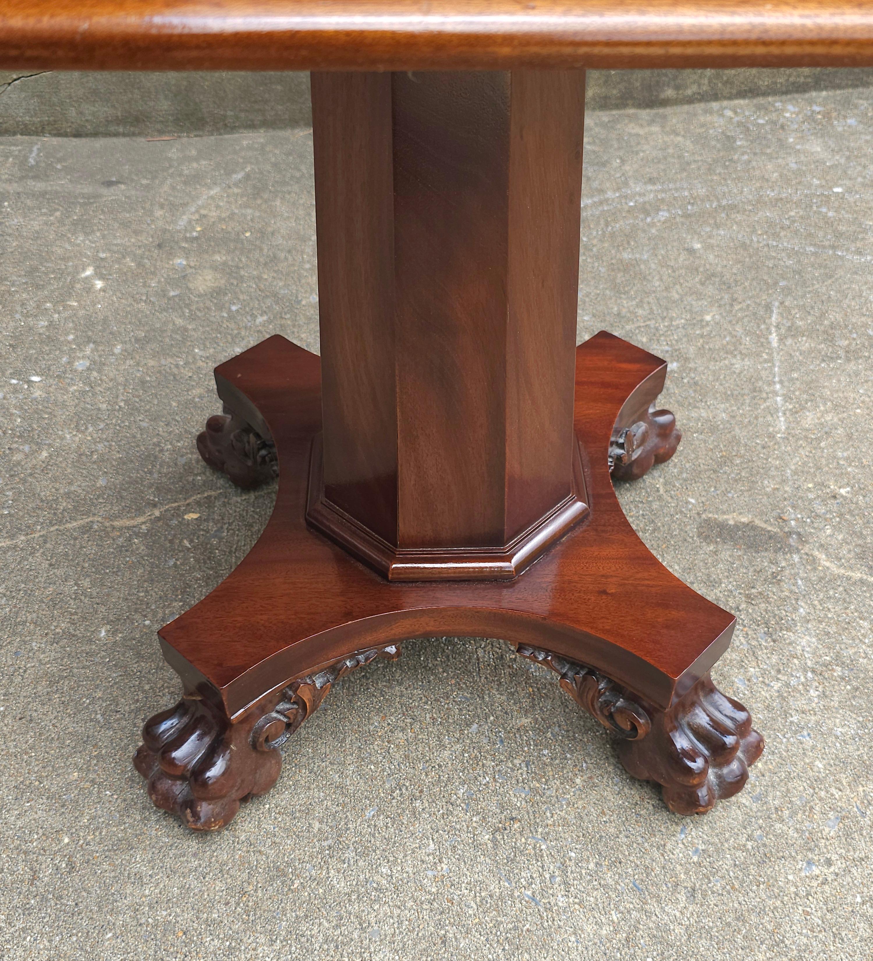Empire Style Carved Mahogany Hinged Box On Stand / Sewing Table For Sale 5