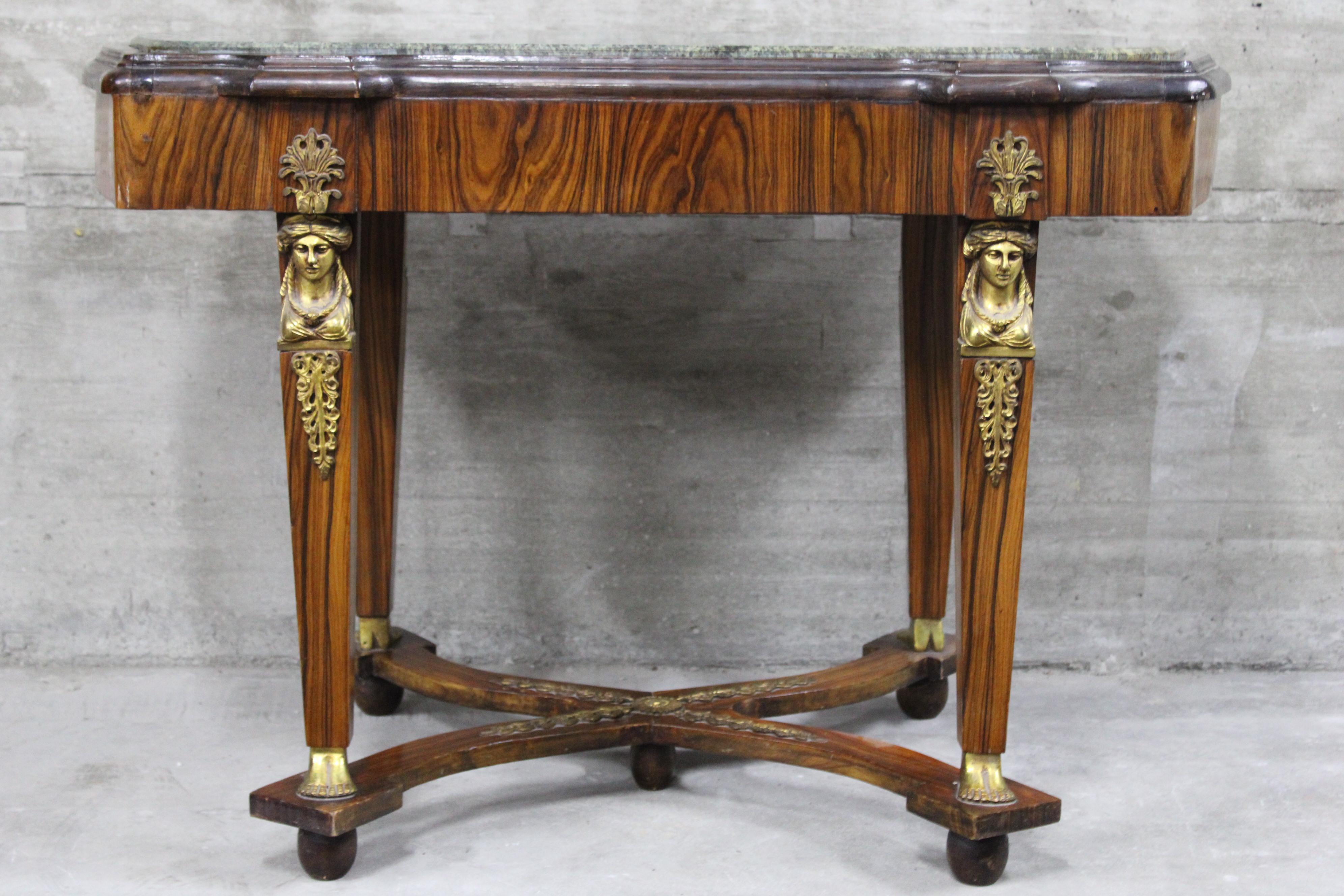 I am selling everything under estimation prices. Empire style center table with a rich gilted bronze details and italian marble. around 1920s France . In very good and solid condition . width 60 cm length 105 cm height 75 cm .
storage and container