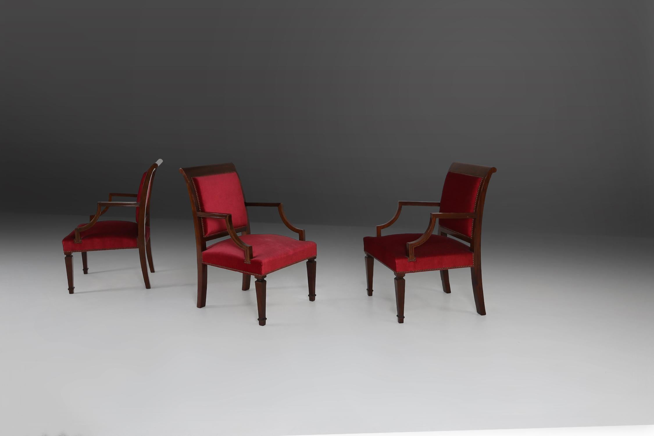 Stühle im Empire-Stil, 1950''s (Belgisch) im Angebot