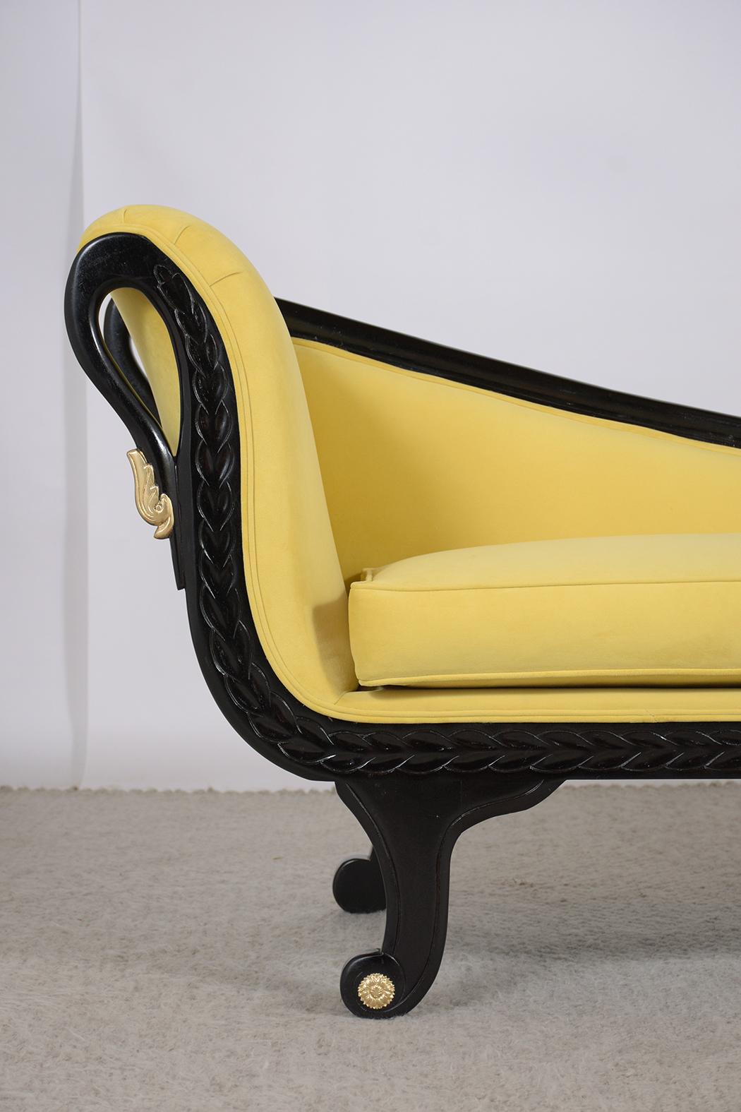 Late 20th Century Empire Style Chaise Lounge