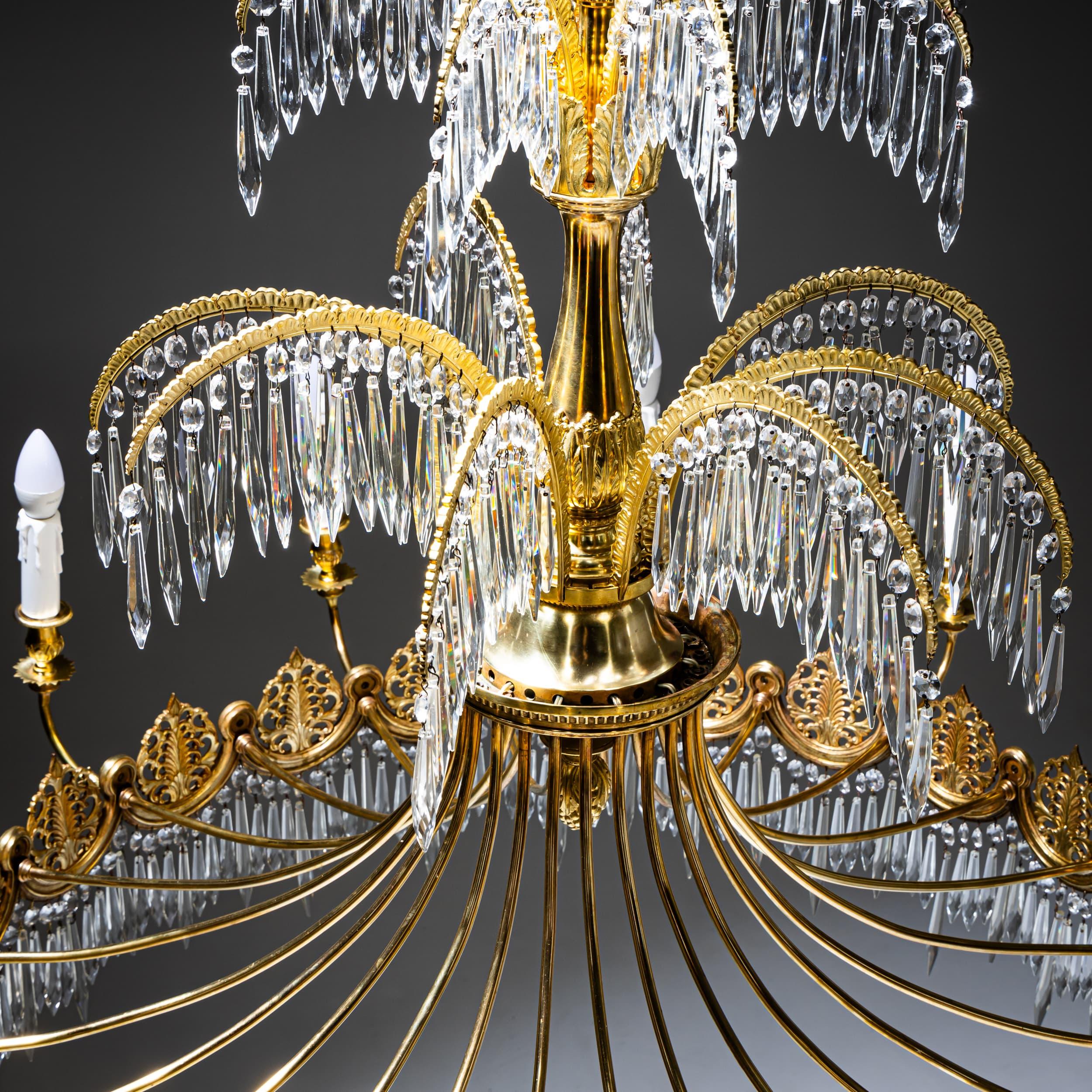 Empire-style Chandelier after Schinkel, probably Berlin, early 20th Century im Angebot 5