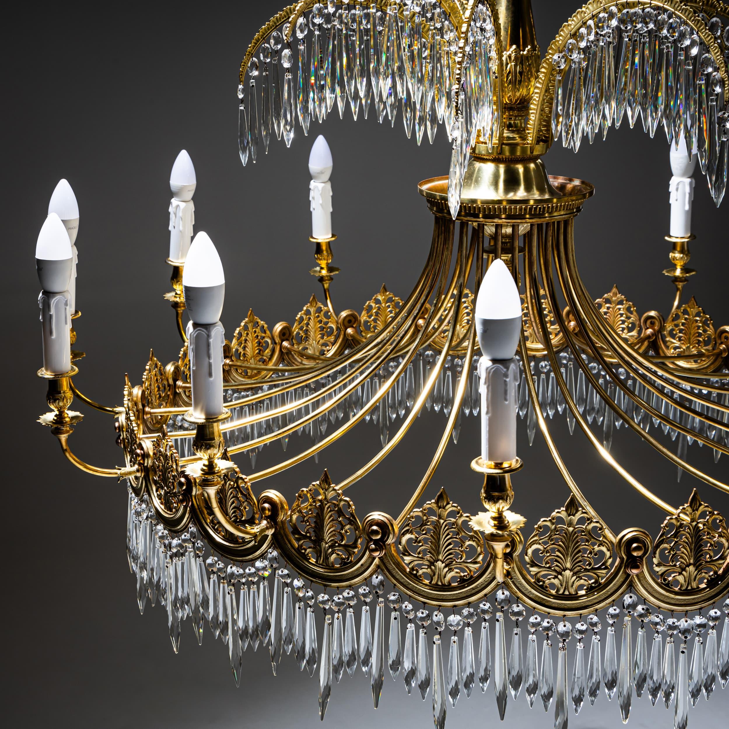 Empire-style Chandelier after Schinkel, probably Berlin, early 20th Century im Angebot 6