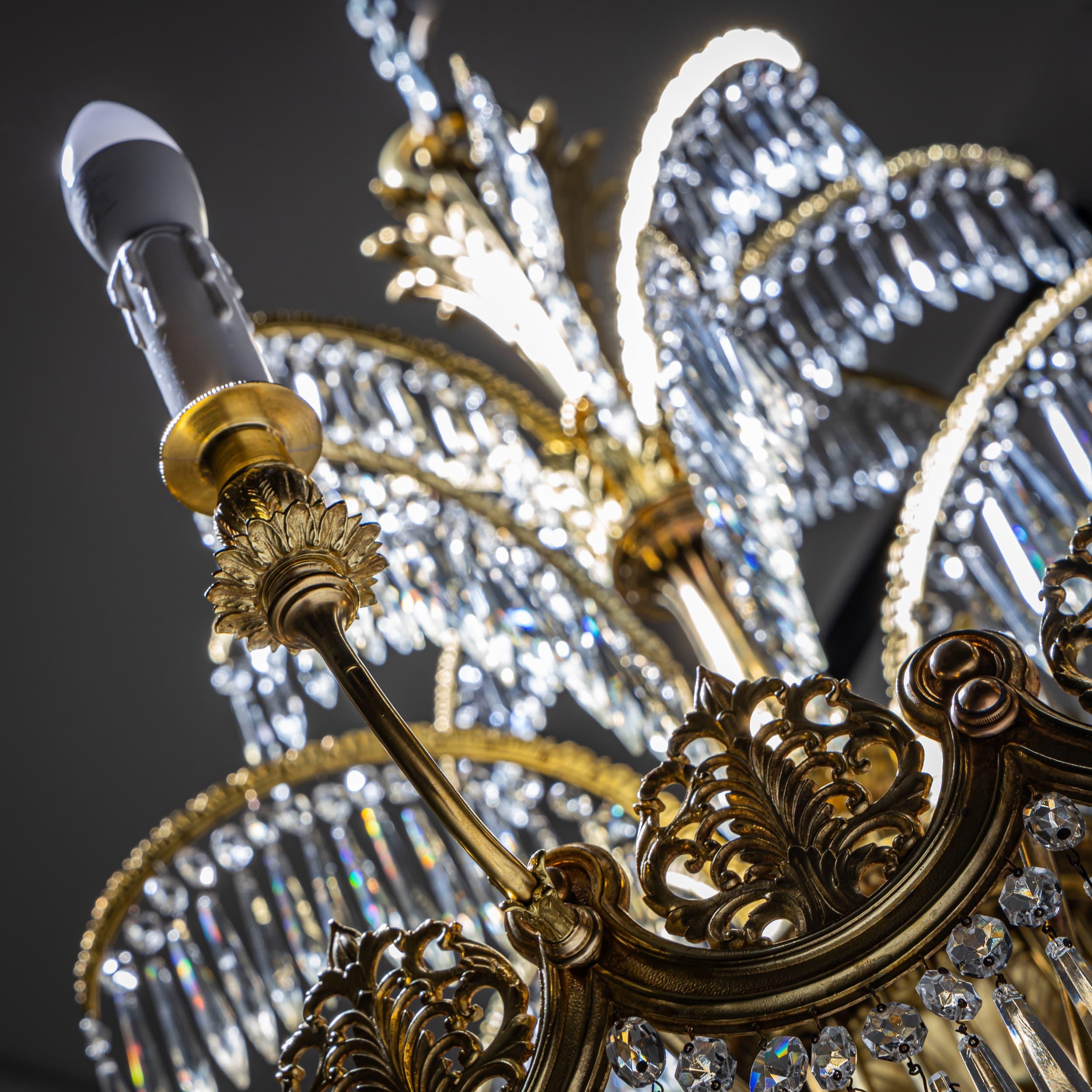 Empire-style Chandelier after Schinkel, probably Berlin, early 20th Century im Angebot 8