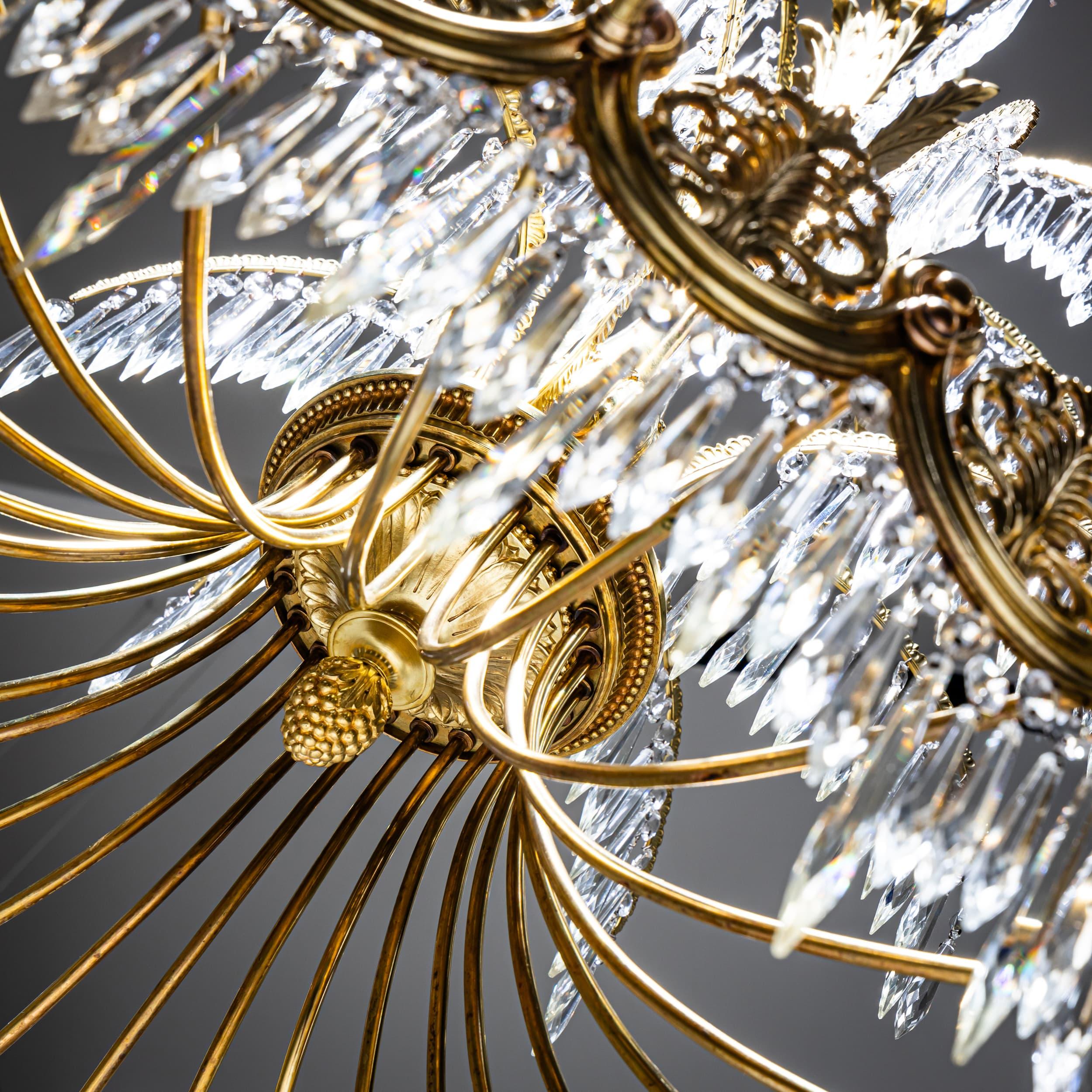 Empire-style Chandelier after Schinkel, probably Berlin, early 20th Century im Angebot 9