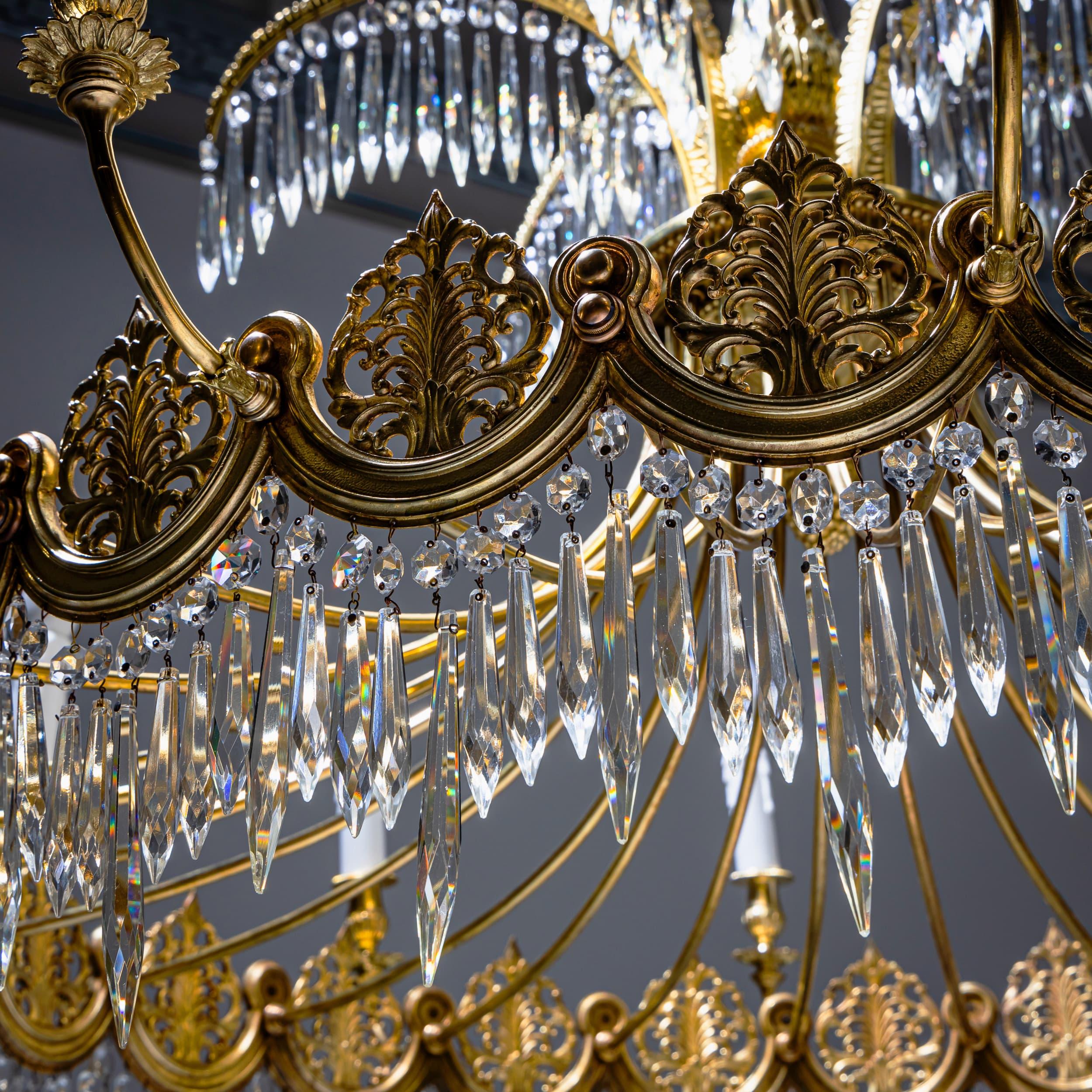 Empire-style Chandelier after Schinkel, probably Berlin, early 20th Century im Angebot 11