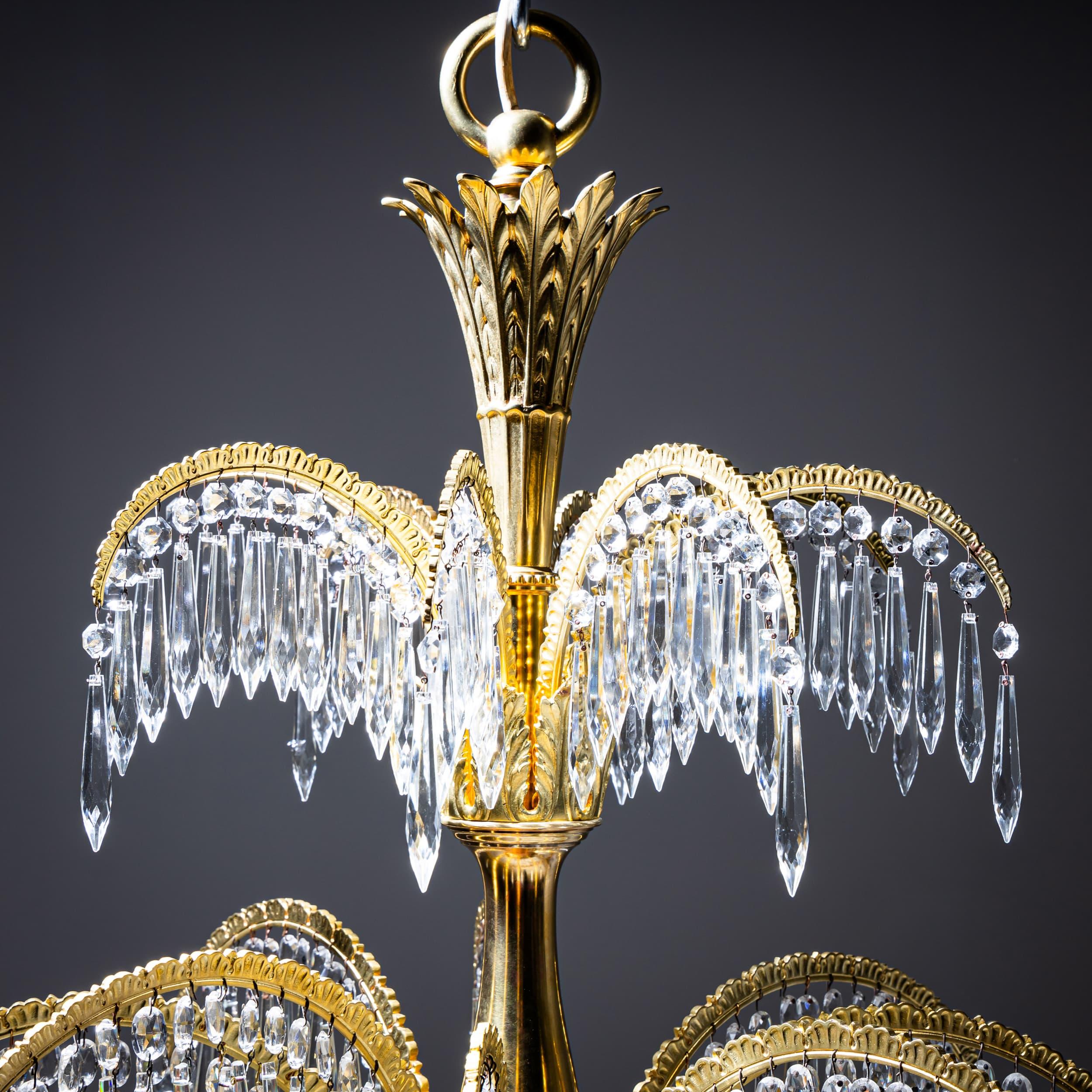 Empire-style Chandelier after Schinkel, probably Berlin, early 20th Century (20. Jahrhundert) im Angebot