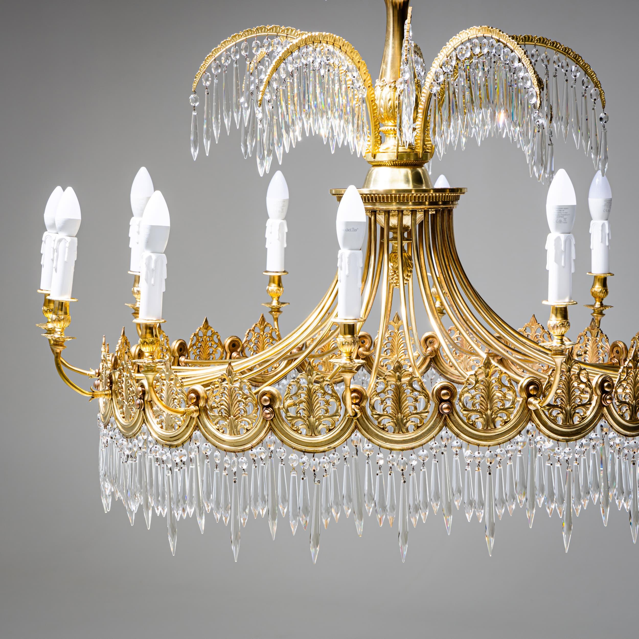Empire-style Chandelier after Schinkel, probably Berlin, early 20th Century im Angebot 1