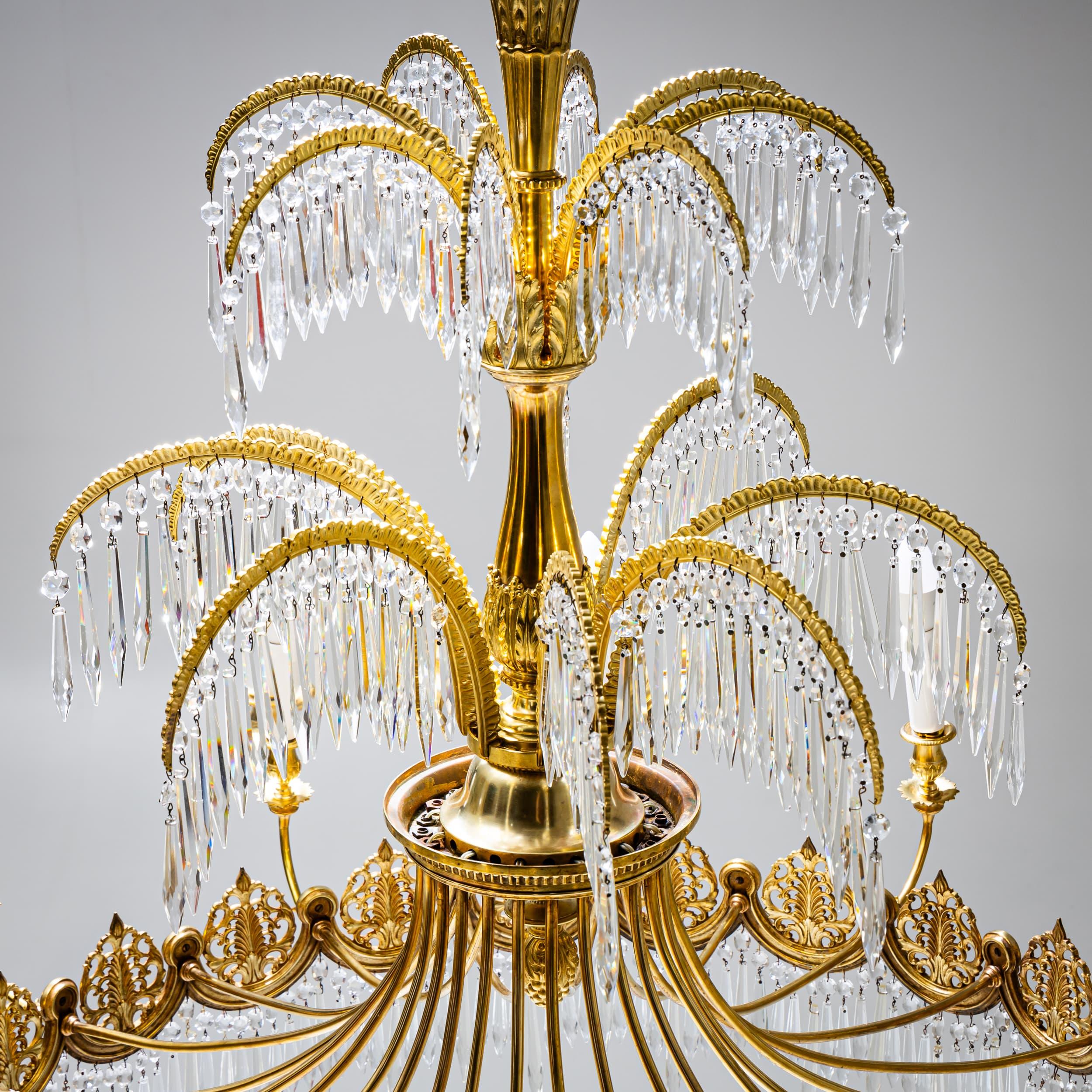 Empire-style Chandelier after Schinkel, probably Berlin, early 20th Century im Angebot 2