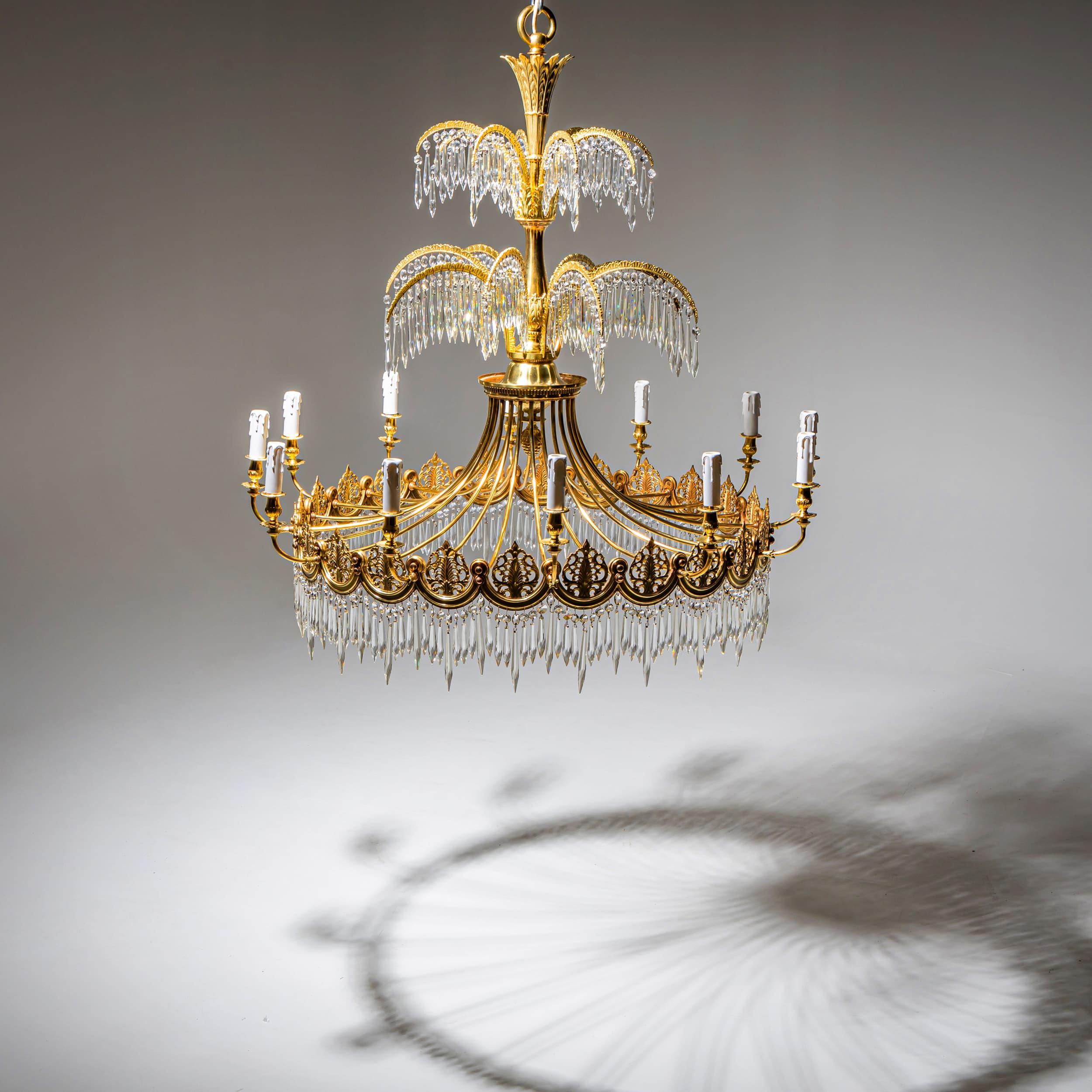 Empire-style Chandelier after Schinkel, probably Berlin, early 20th Century im Angebot 3