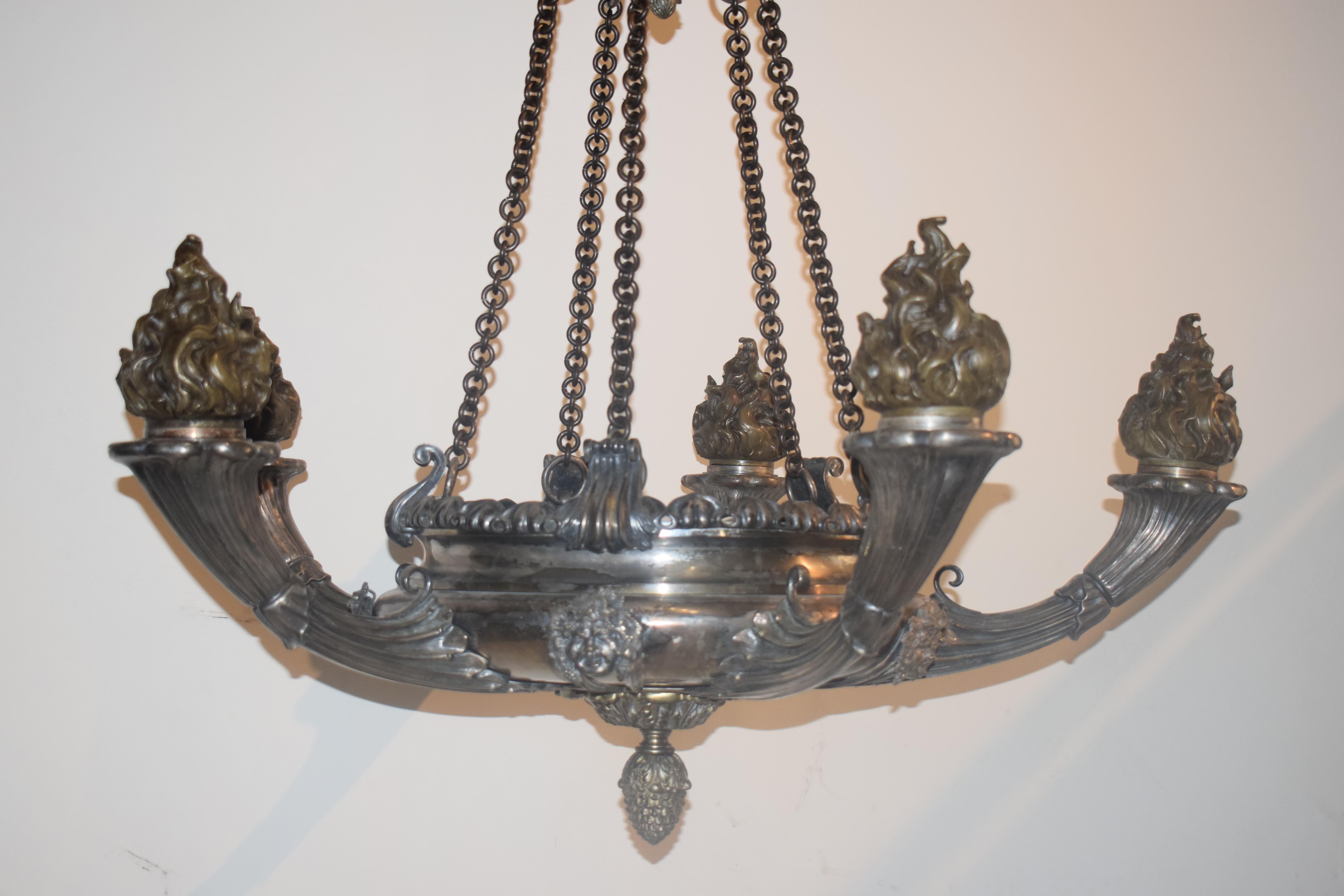 Empire Style Chandelier.  For Sale 11