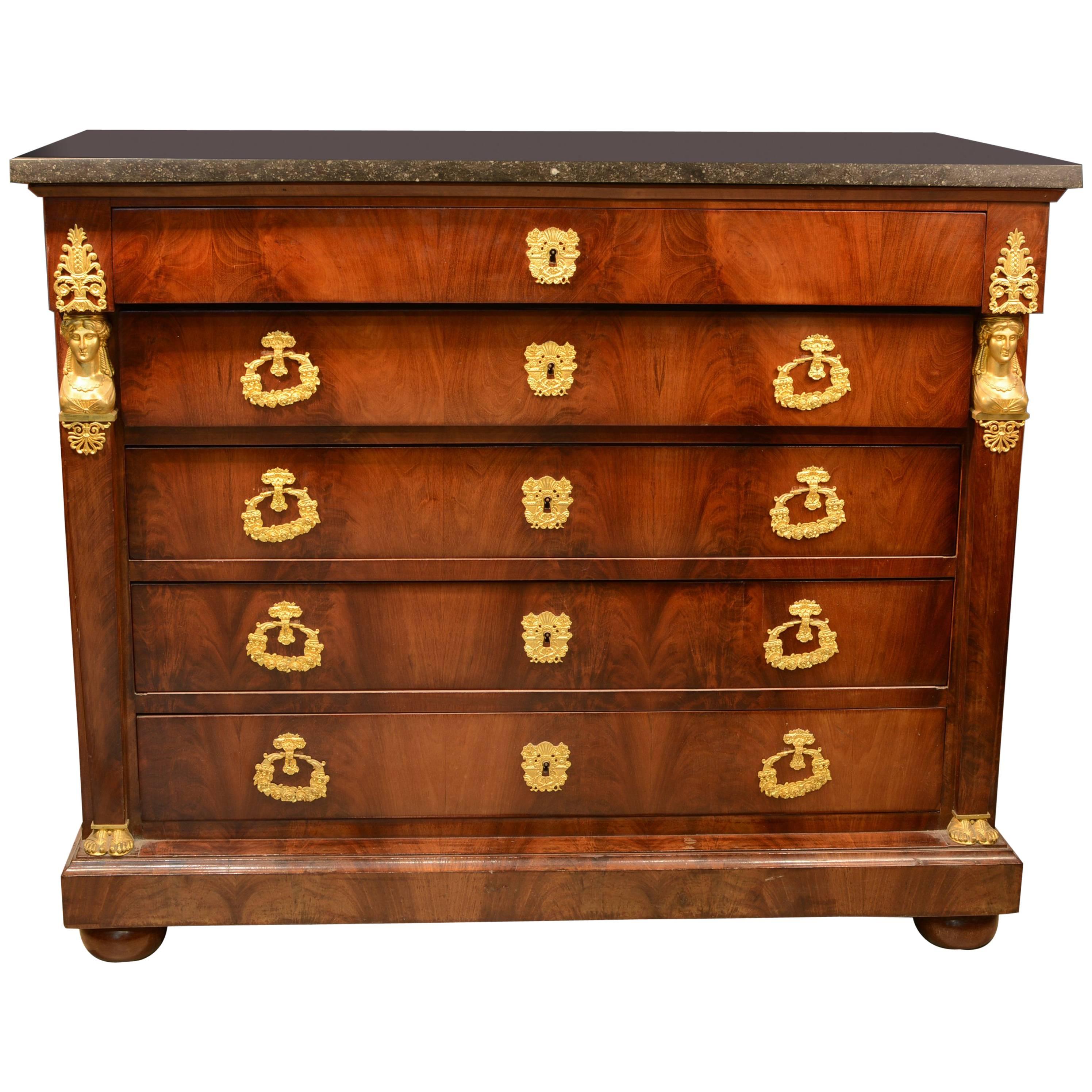 Commode de style Empire, probablement France, datant d'environ 1880 en vente