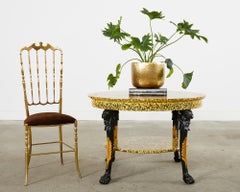 Empire Style Coffee Table Lacquer Speckled by Ira Yeager