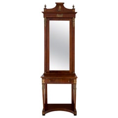 Miroir console de style Empire, seconde moitié du XIXe siècle