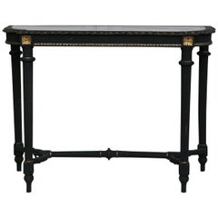 Empire Style Console Table with Marble Top, France, circa 1920