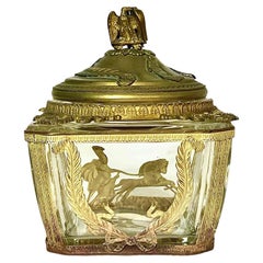 Empire-Style Crystal and Brass 'Bonbonnière', or Sweet Box
