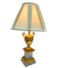 Empire Style Crystal and Gilt Bronze Urn Lamp