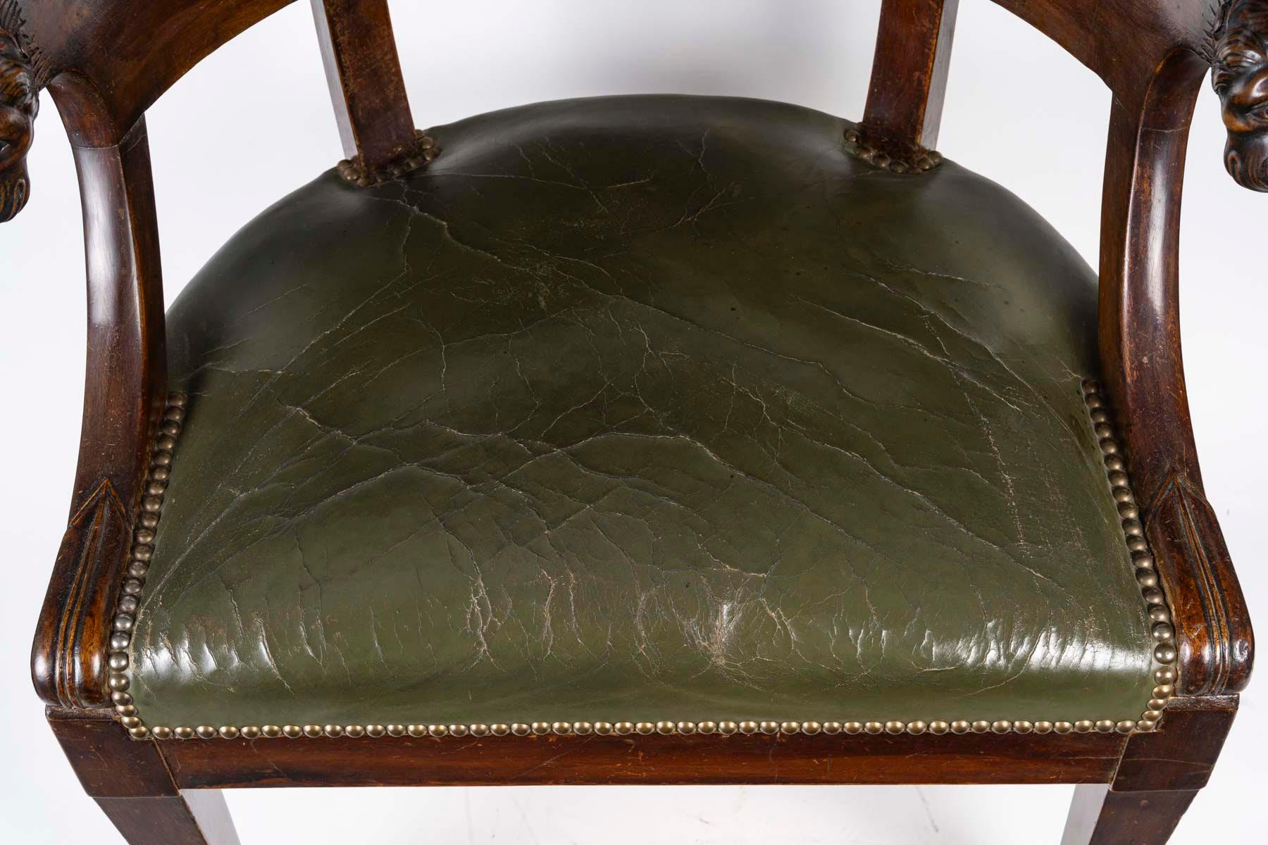 Sillón de escritorio estilo Imperio, Siglo XIX. siglo XIX